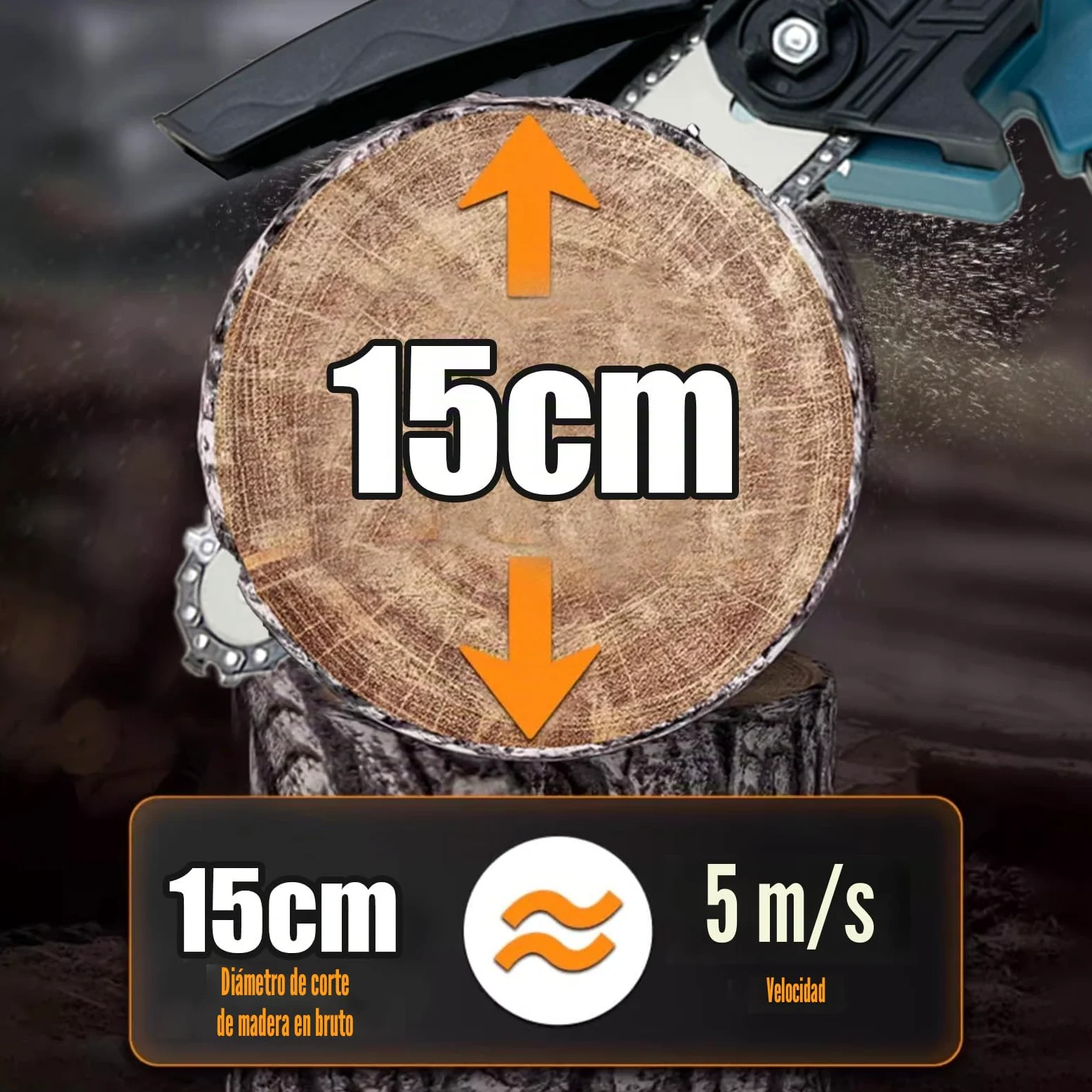 Motosierra de poda inalámbrica 2 en 1, 4100 RPM, mango telescópico 1,3-2,5 m, 2 baterías 3.0 Ah y cargador