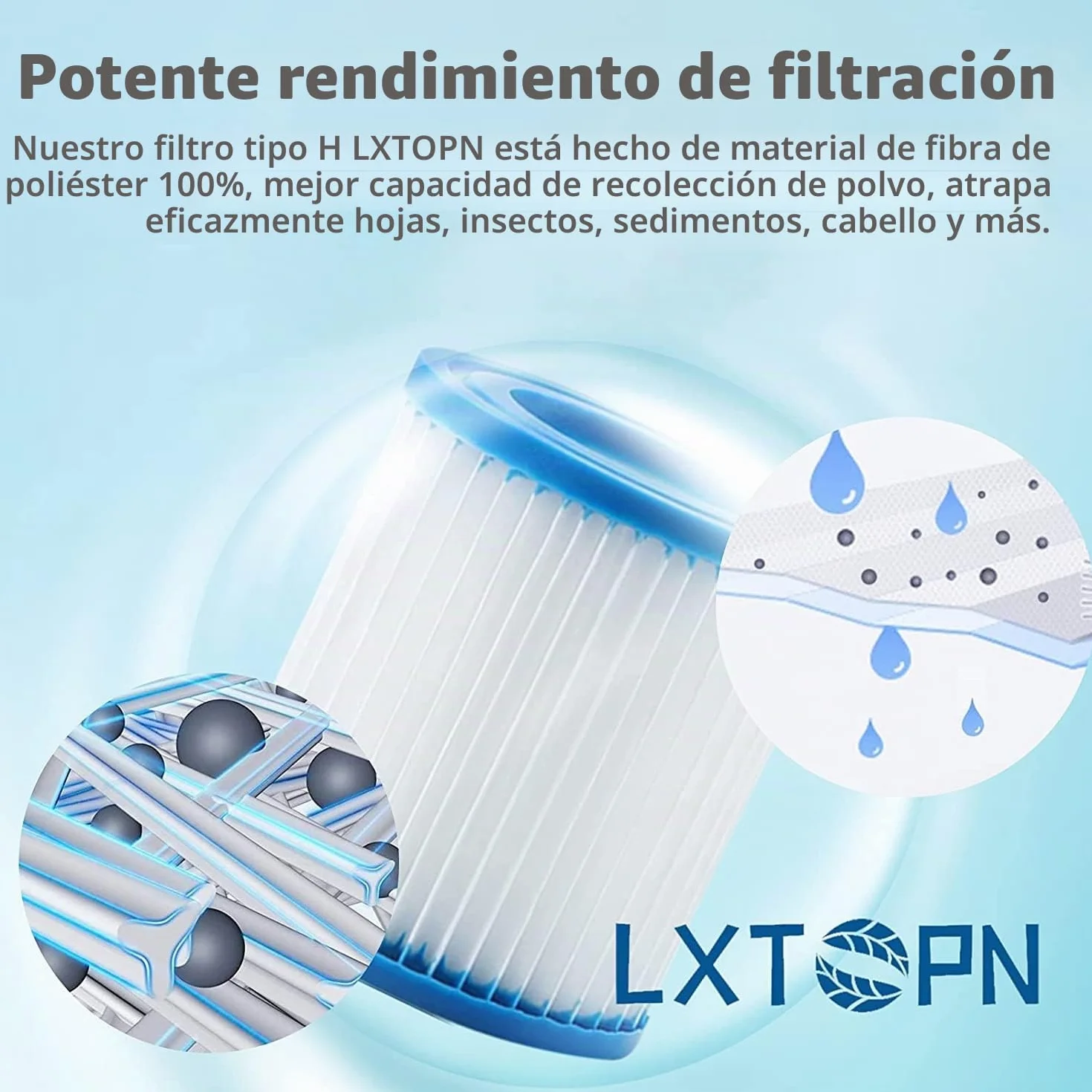 for Intex Pool Cartucho de Filtro Tipo H 29007 para Filtro Bombas 28601, 28602 (4 PCS)