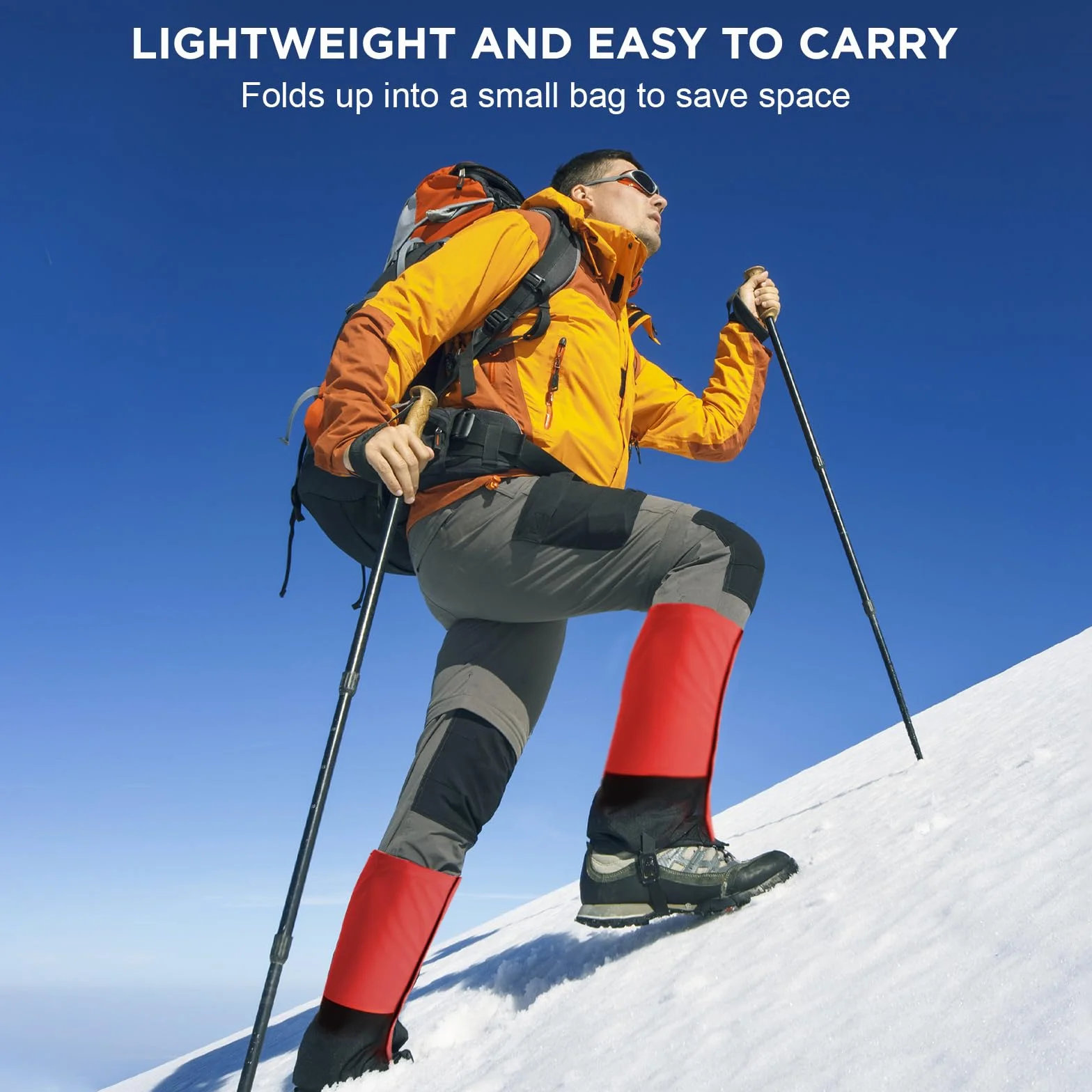 Polainas Impermeables Senderismo Ajustables Gaiter Legging Nieve Esquiar Escalar