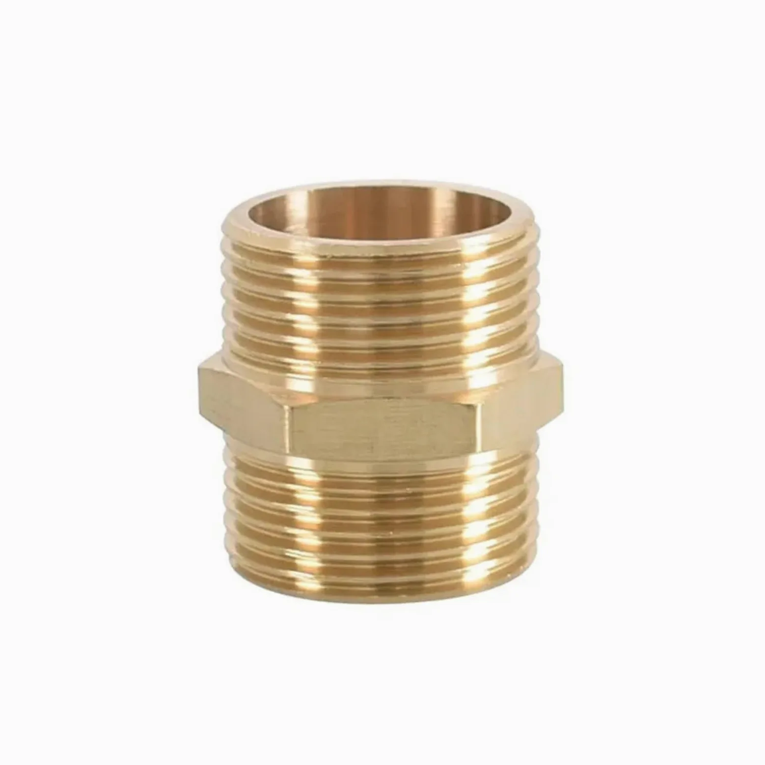 Conector de latón para tubería Conector de boquilla hexagonal tubo latón, conector acoplador adaptador rápido rosca macho BSP 1/8 ", 1/4", 3/8, 1/2", 3/4, 1"(1l4 to 1l4)