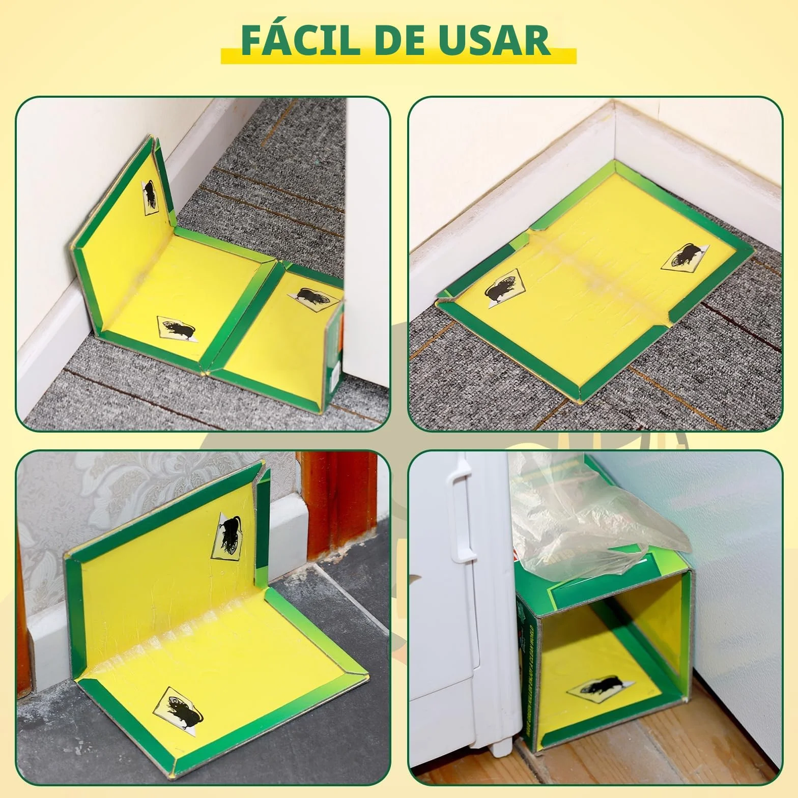 14Pcs Trampa Pegamento Ratones, Profesional Trampas para Ratones Ecológicas, Trampa Adhesiva para Ratas, Potentes Trampas para Ratas Grandes Adhesivas, Trampas Ratas Apto para Cucarachas Y Arañas