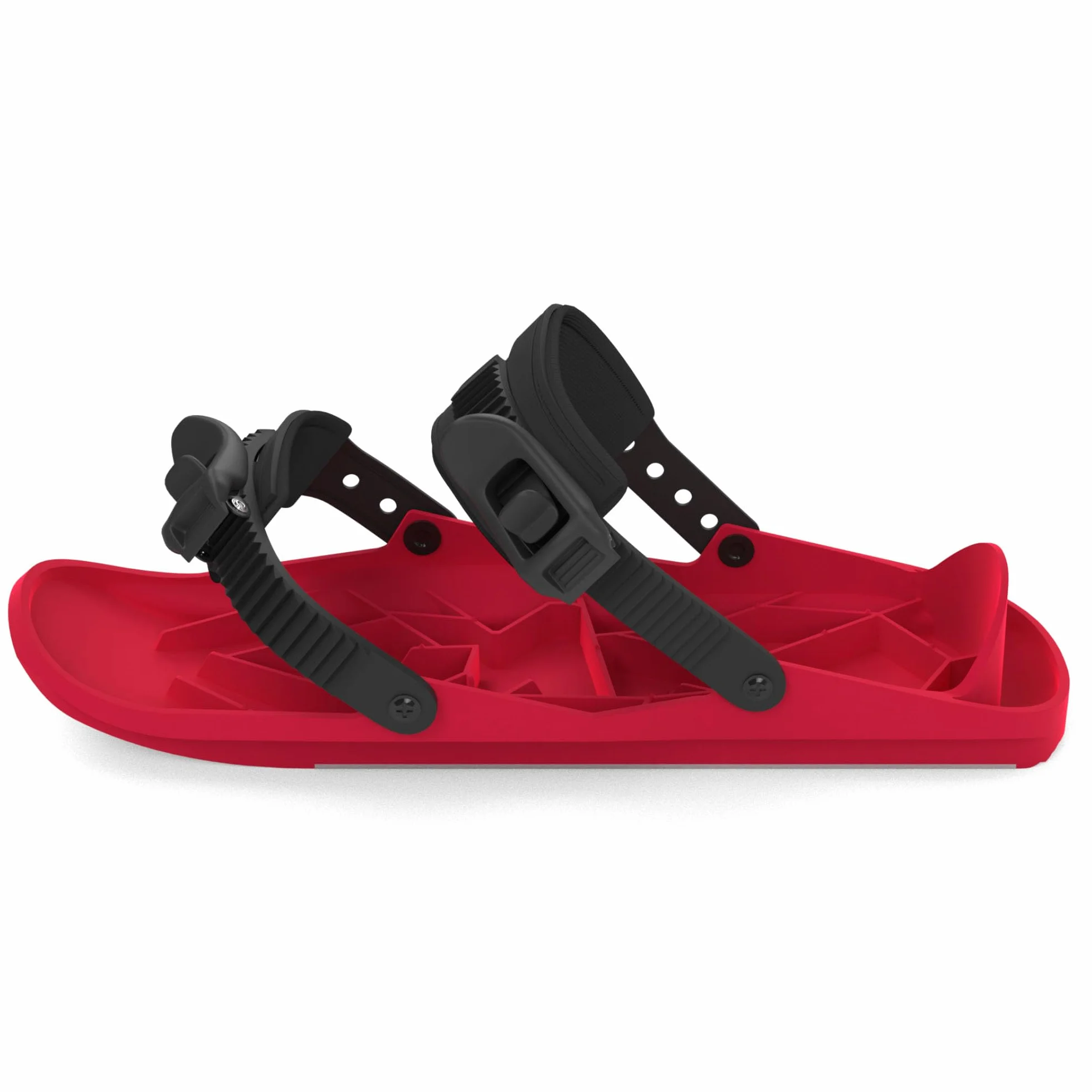 Snowfeet Basic Mini Patines Cortos para Nieve Esquís para Zapatos de Invierno Snowskates Cortos Snowblades Skiboards Original (Red)