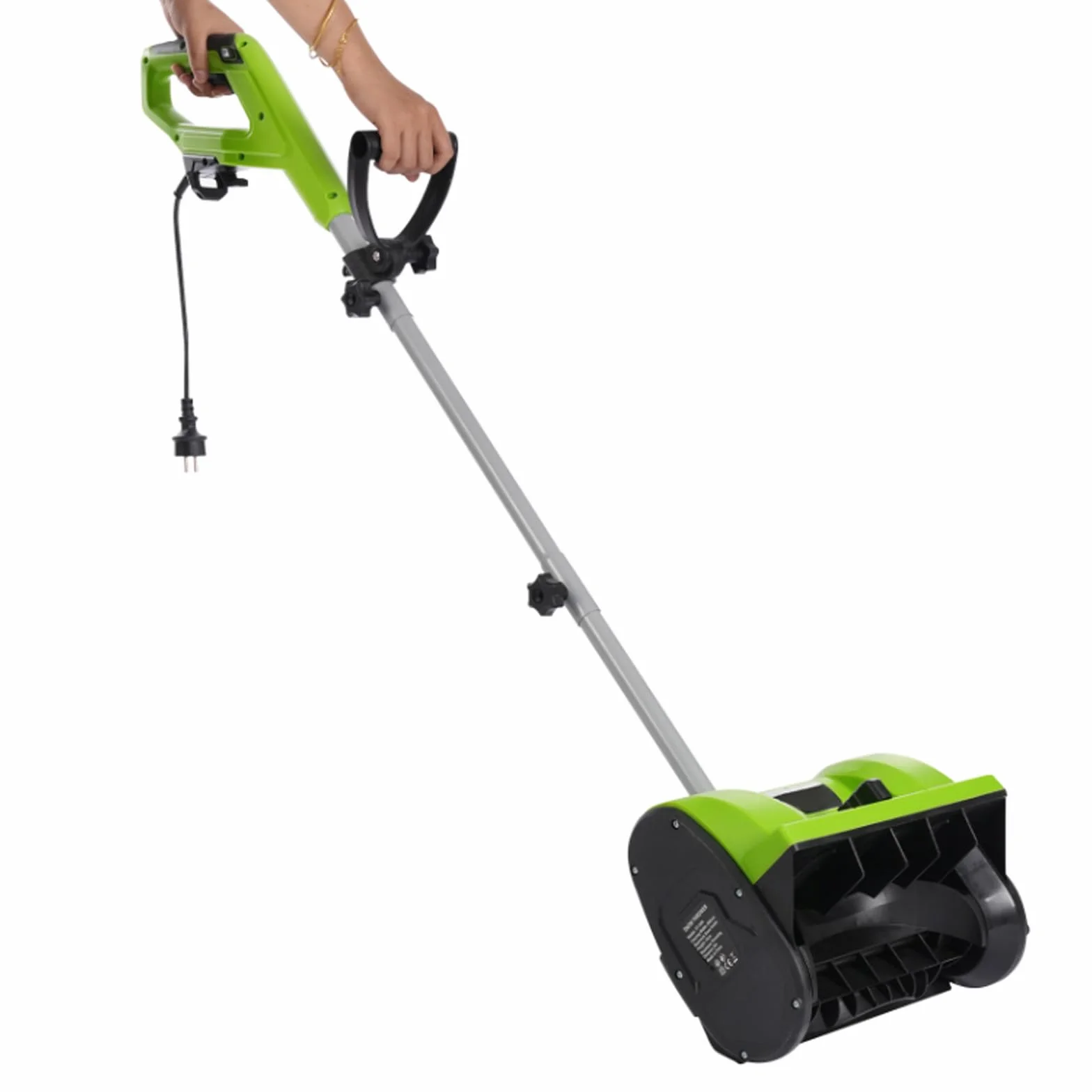 Sopladores Nieve, 1200W Barredora Nieve Soplador Eléctrico Barredora 220V Exteriores Dirección Lanzamiento Nieve Ajustable Mango 180 ° 3500 Rpm Distancia Máxima Lanzamiento 8M 32cm Ancho Barrido Nieve