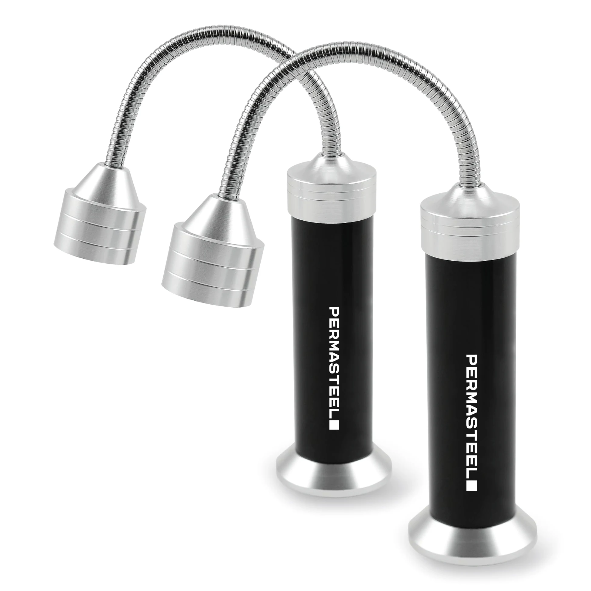 Permasteel Accesorios Barbacoa | Luz para Parrilla con Base Magnética y Resistente Calor | Lámpara LED para Exteriores | Lámpara de Parrilla Ajustable con Baterías | Paquete de 2 Piezas