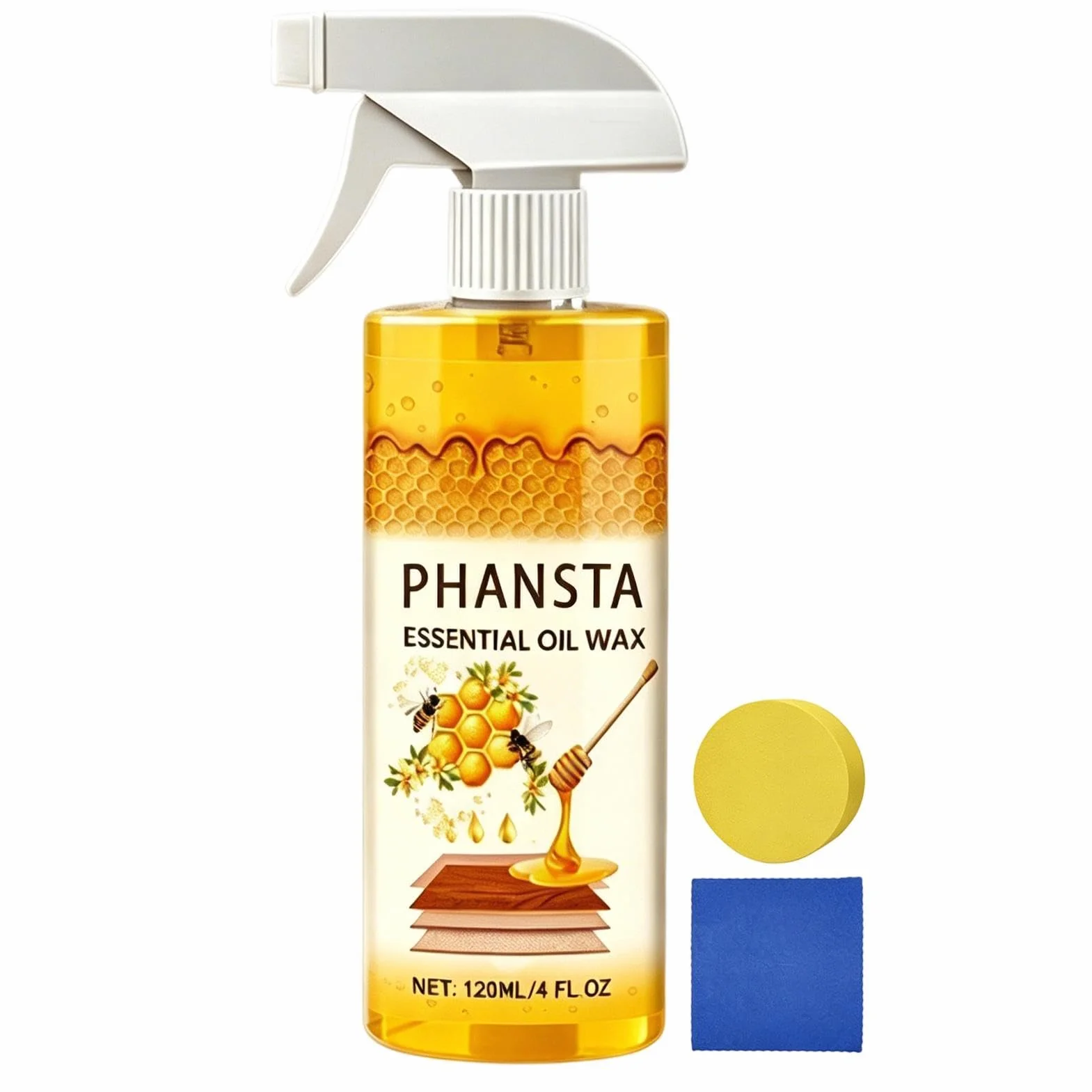 Pulidor De Madera Con De Abejas - Spray Natural Para El Cuidado De Muebles, Limpiador No Graso De 120 Ml, Restaurador De Brillo | Protección De Madera Para El Uso En Hogar Del Mant