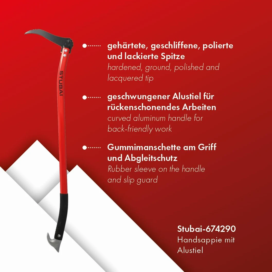 Stubai 674290 - Pico forestal con mango de aluminio, 900 mm