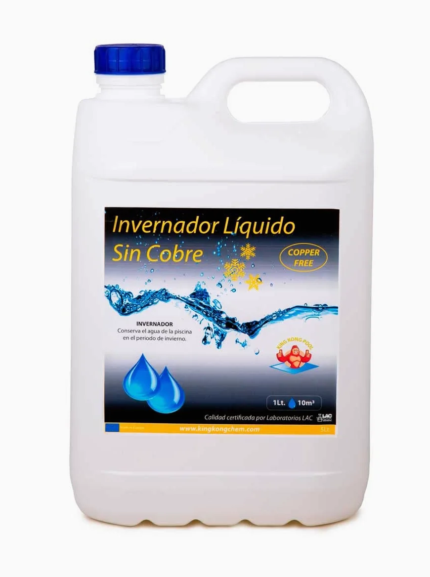 Kit invernaje Piscinas Grandes 2 DOSIFICADORES INVERNADA AQUAPOOL 4 KG + INVERNADOR LÍQUIDO SIN Cobre 5 litros - Tratamientos sin Cobre - Apto Piscinas Liner