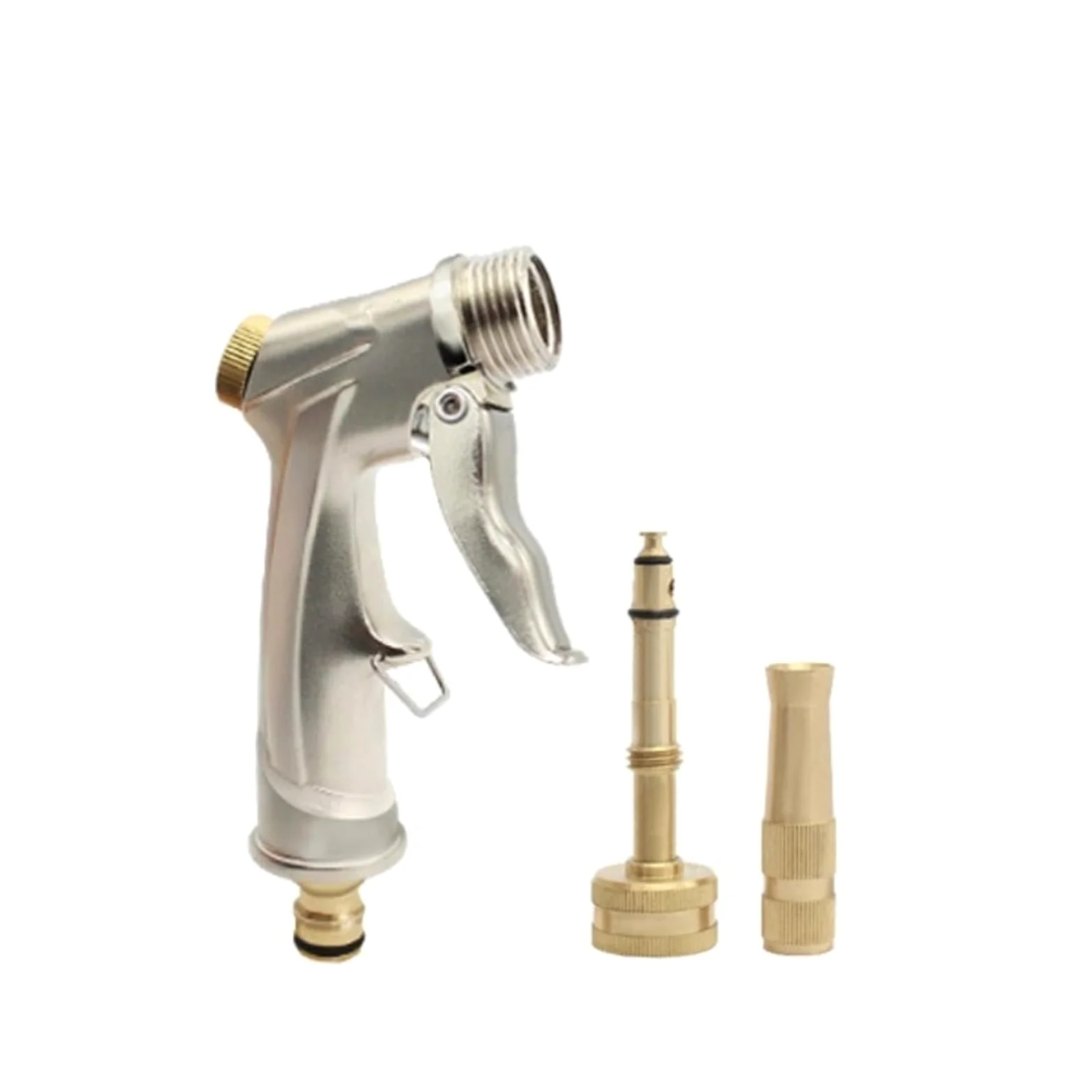 Pistola pulverizadora con manguera Boquilla, Manguera de jardín expandible alta presión plástico sin torceduras en aerosol espuma 1/2 pulgada (17-125) pies(F08,1/2"-25FT)