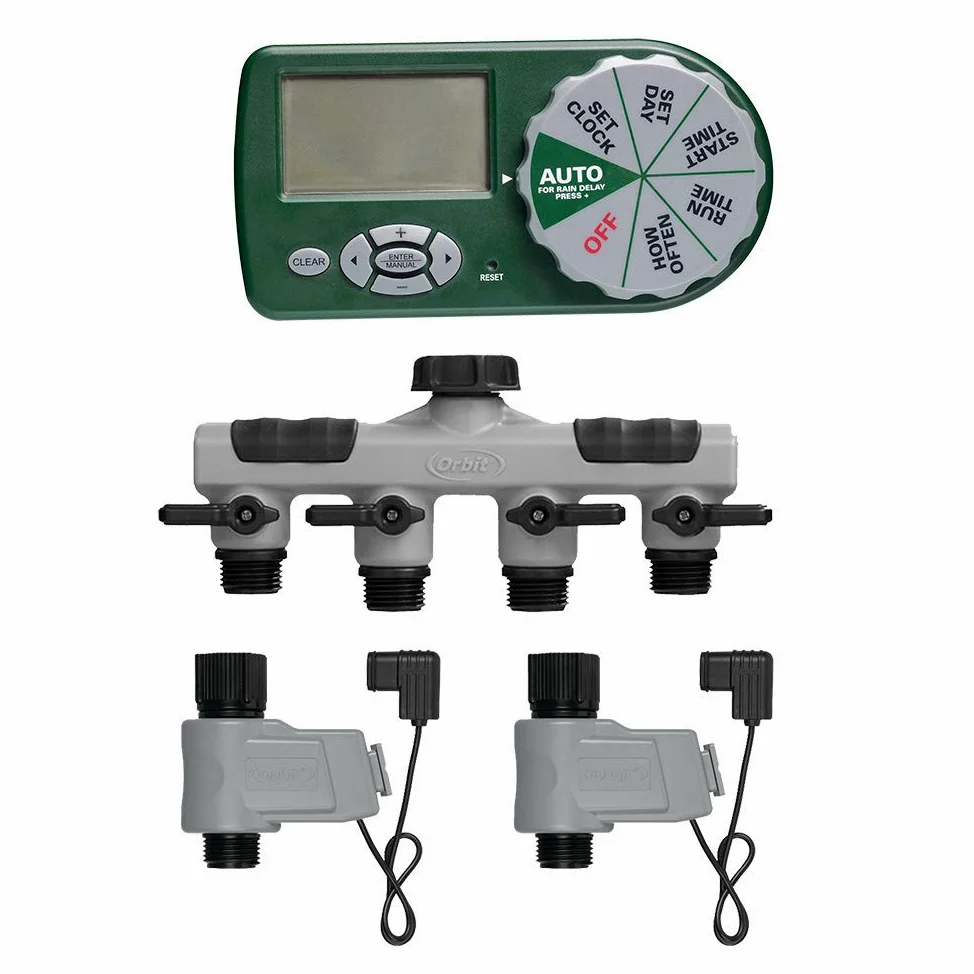 Orbit 58911 - Kit Completo de riego para Patio, Color Verde