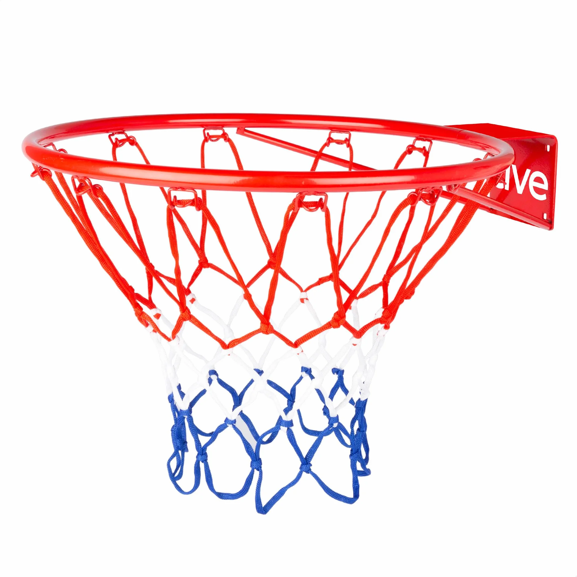 AKTIVE Canasta de Baloncesto Pared 45 cm Red poliéster Aro metálico 4 Tornillos