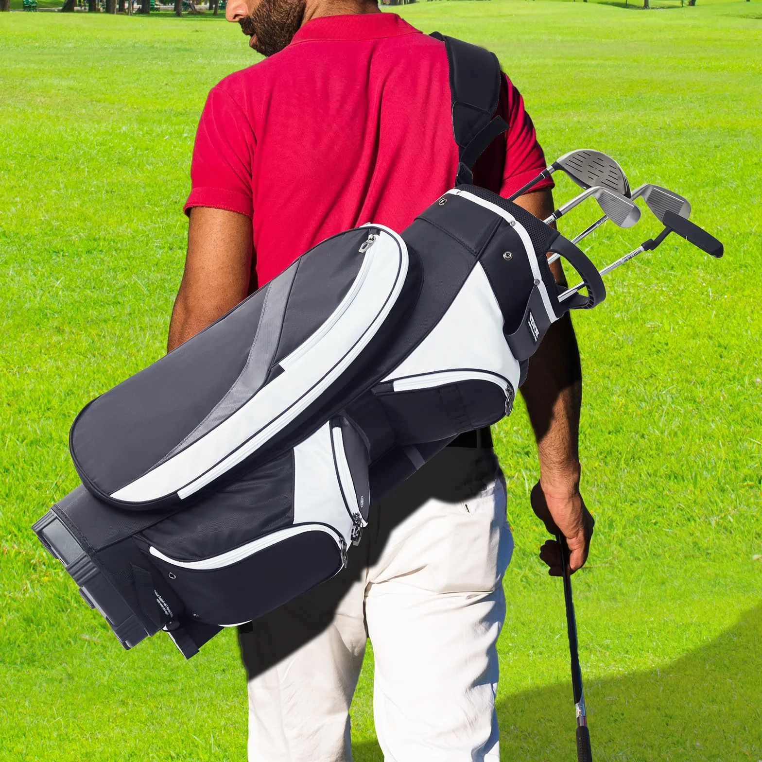 VEVOR Bolsa para Carrito de Golf Organizador 14 vías 36 Pulgadas Nailon