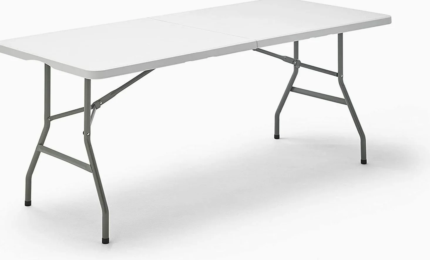 KG KITGARDEN - Mesa Plegable Multifuncional, 180x74x74cm, Blanco, KG Folding 180 2 Bancos Plegable Multifuncional, 180x28x43 cm, Blanco, Folding BC180