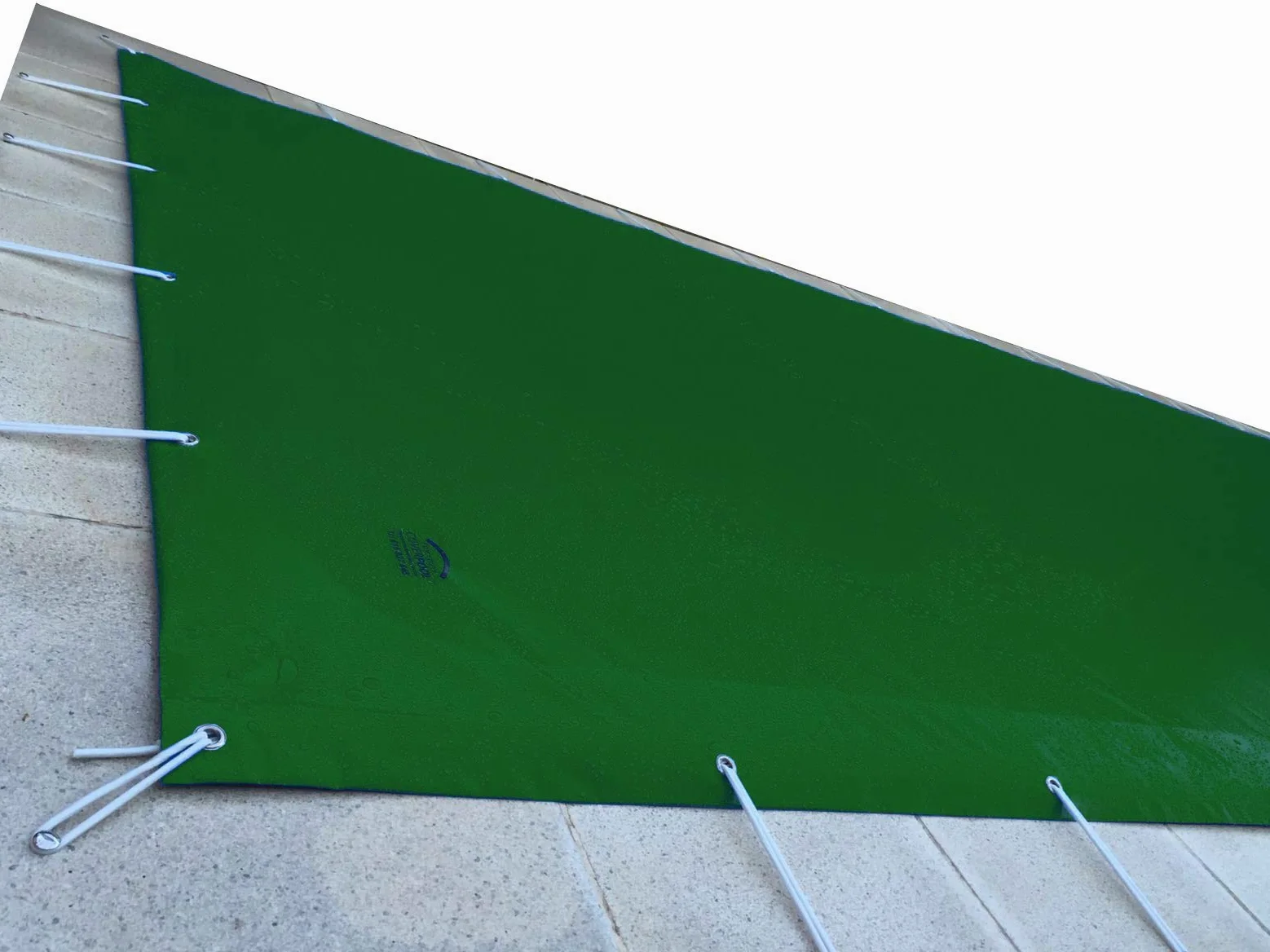 Cubierta de piscina invierno de 2,60x2,60 metros. Verde/Verde