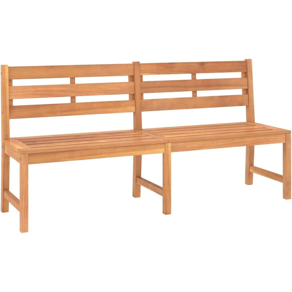 Juego de muebles de jardín de madera de teca maciza de 3 piezas con tablero estable y propiedades repelentes al agua para exteriores