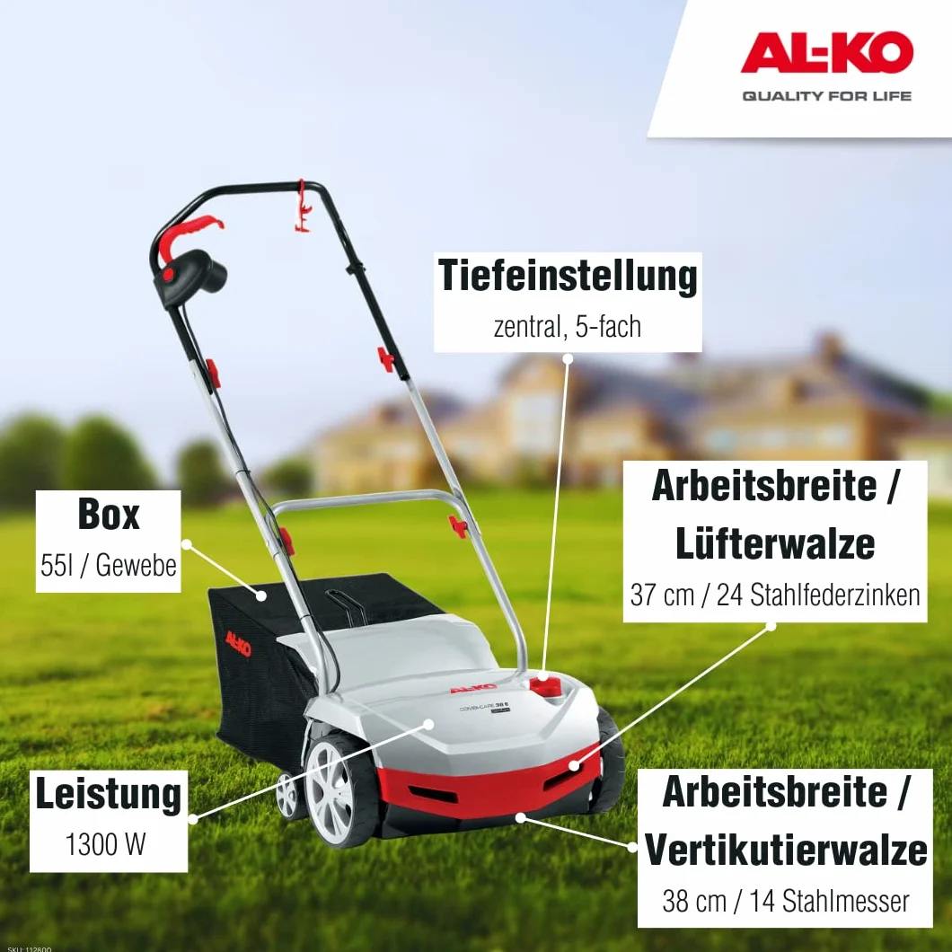 AL-KO 112800 Combi Care 38 E Comfort - Escarificador (incluye caja) [Importado de Alemania]