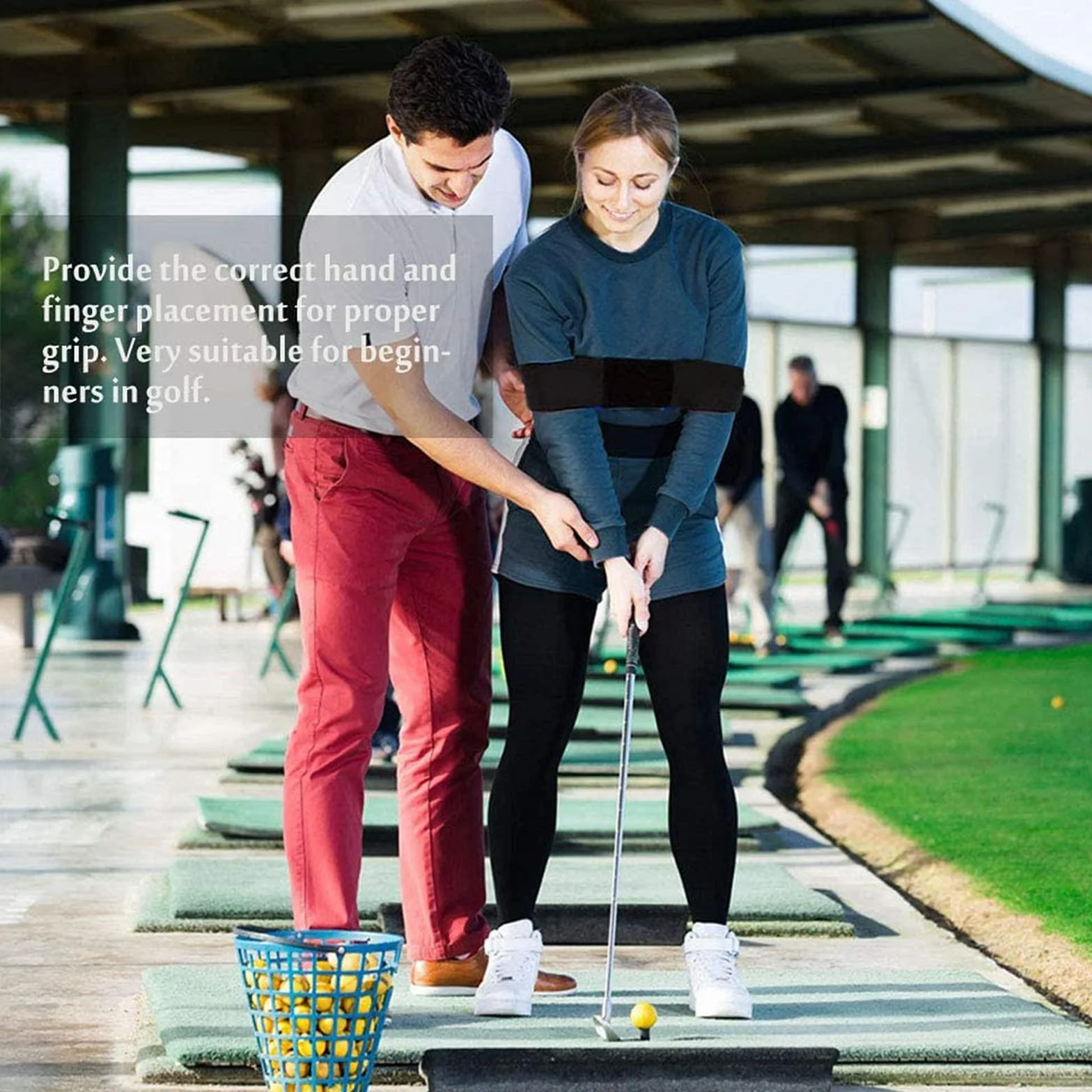 Bandas Brazo Entrenamiento Swing Golf, Corrector Postura, Bandas Elásticas para Swing de Golf, Adecuado Principiantes, Mejorar Postura Swing