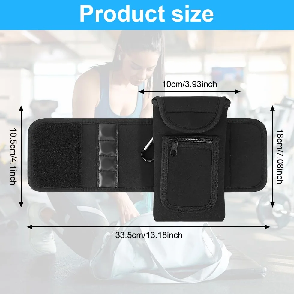 Bolsa Magnética Gym para Botellas, Soporte Móvil para Gimnasio y Exterior, Negro