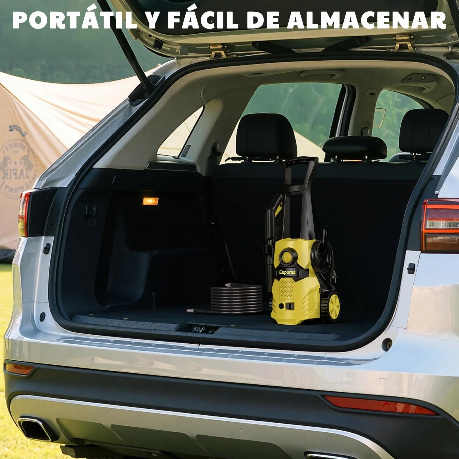 𝟕𝐎%𝟎𝐟𝐟 Hidrolimpiadora de Alta Presión, 120 Bar, Caudal de 380 l/h, área de Trabajo 30 m²/h, Ideal para Hogar, Jardín y Coche –Incluye Manguera de 7m, Bomba de Aluminio, Radio de Acción 12m