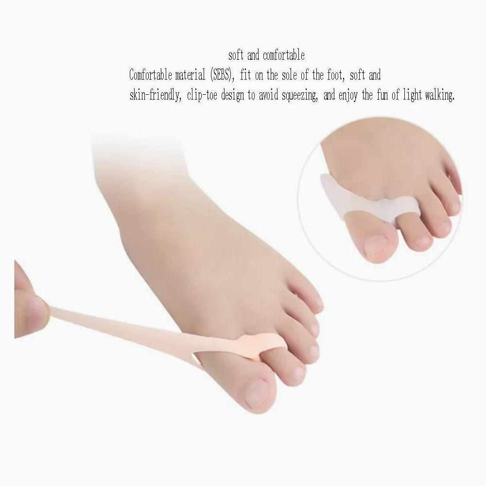 Separadores de dedos de gel de silicona con protector de juanete, alisador de dedos para Hallux Valgus, separador de dedos, alivia el dolor en las articulaciones doloridas del juanete, cuidado de los