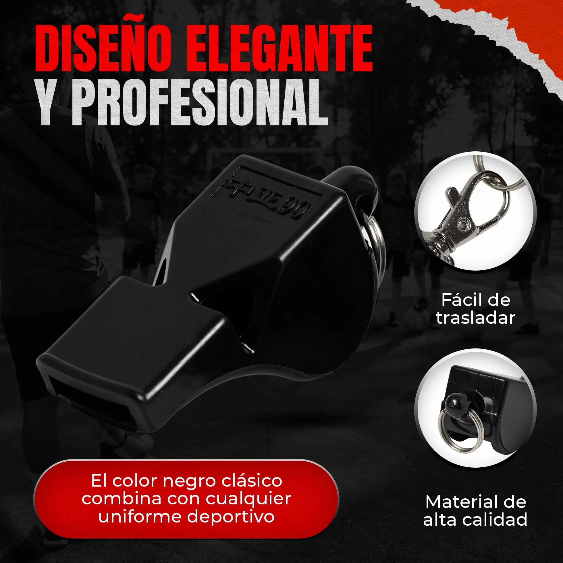 Maban Silbato Arbitro Profesional Pack 2 Silbatos 2 Agarres Cuerda Futbol Baloncesto Deportivo