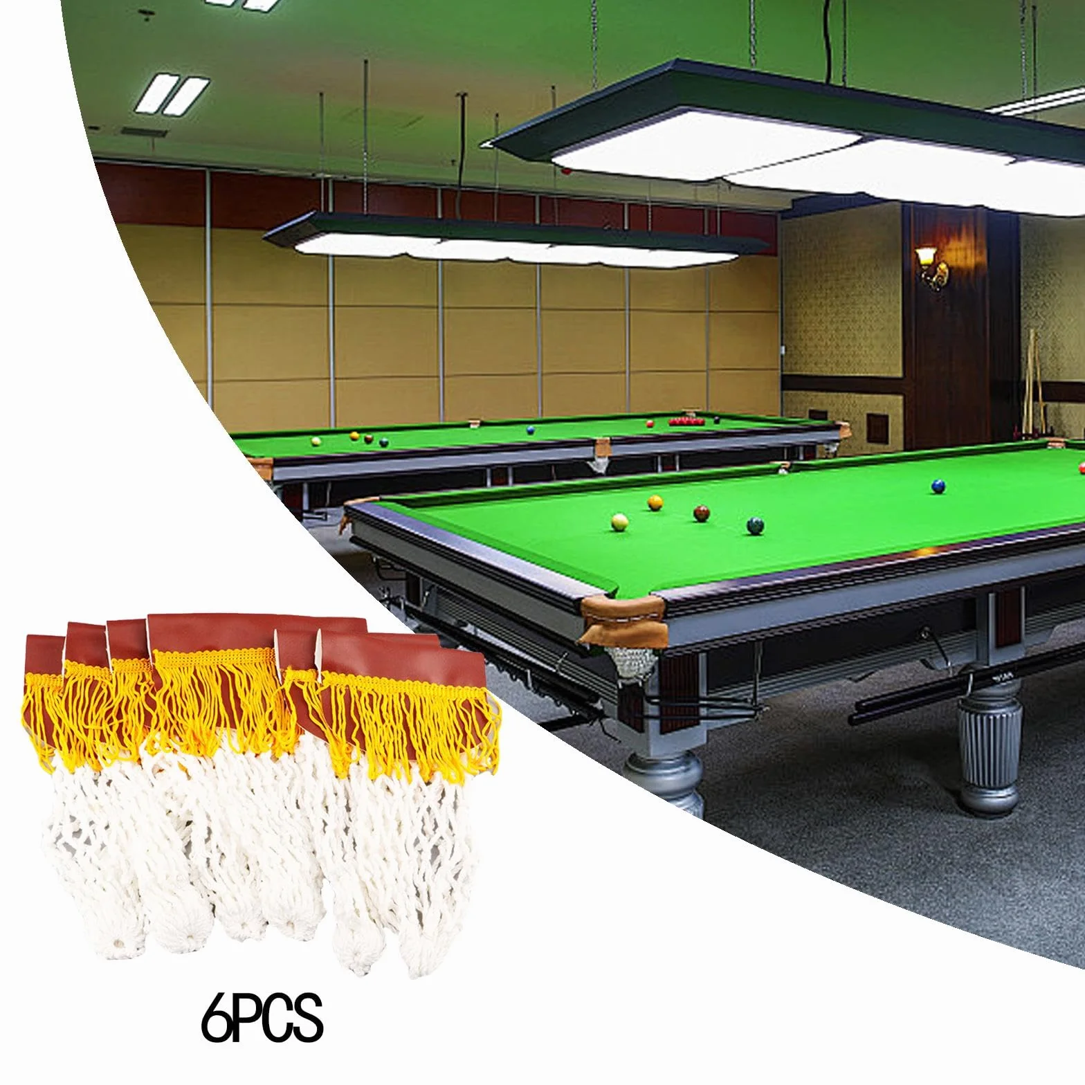 Bolsillos de Malla para Billar, Accesorios para Mesa de Billar, 6 uds.
