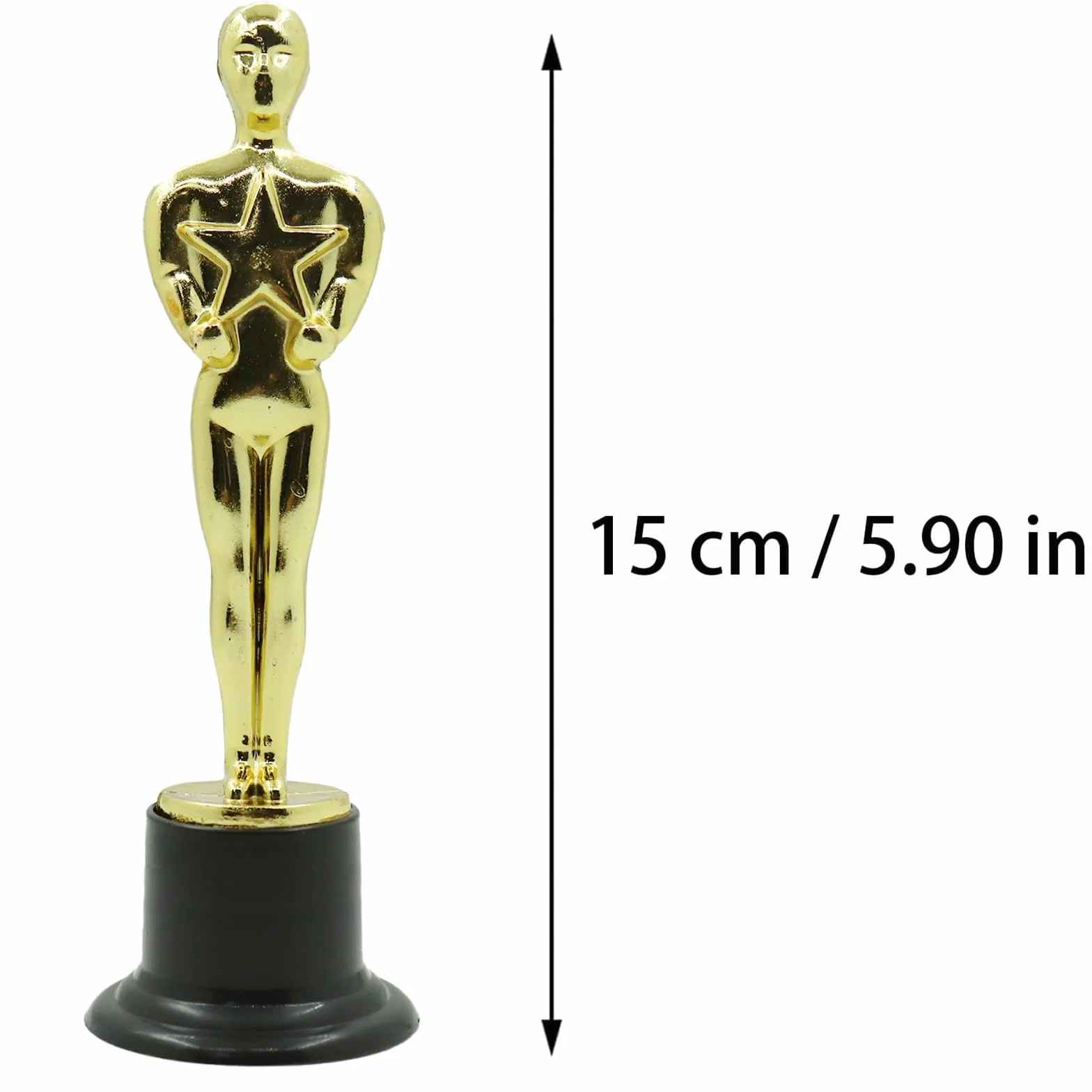 Trofeo de Oro Estatuas Plástico 8 Piezas 15 cm para Ceremonia de Premios Fiesta Deportiva