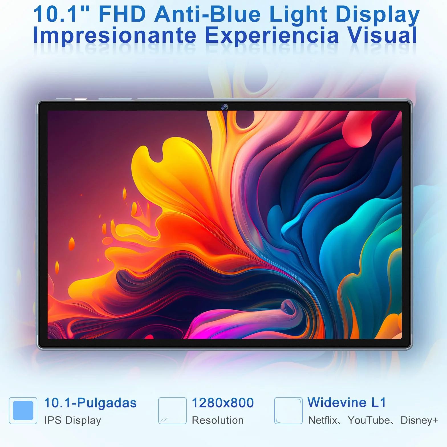 Tablet 10 Pulgadas Android 15 Gemini AI 30GB RAM 128GB ROM Octa-Core 2.0GHz 8000mAh 5G WiFi 6 BT 5.0 con Teclado y Ratón Gris