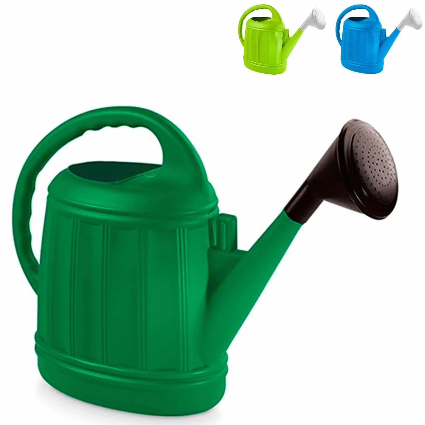 Acan Tradineur - Regadera de plástico, Modelo Azahar, fácil llenado, Ligera y versátil, regar Plantas, Flores, Interior y Exterior, jardín, Fabricada en España (Color Aleatorio - 12 litros)