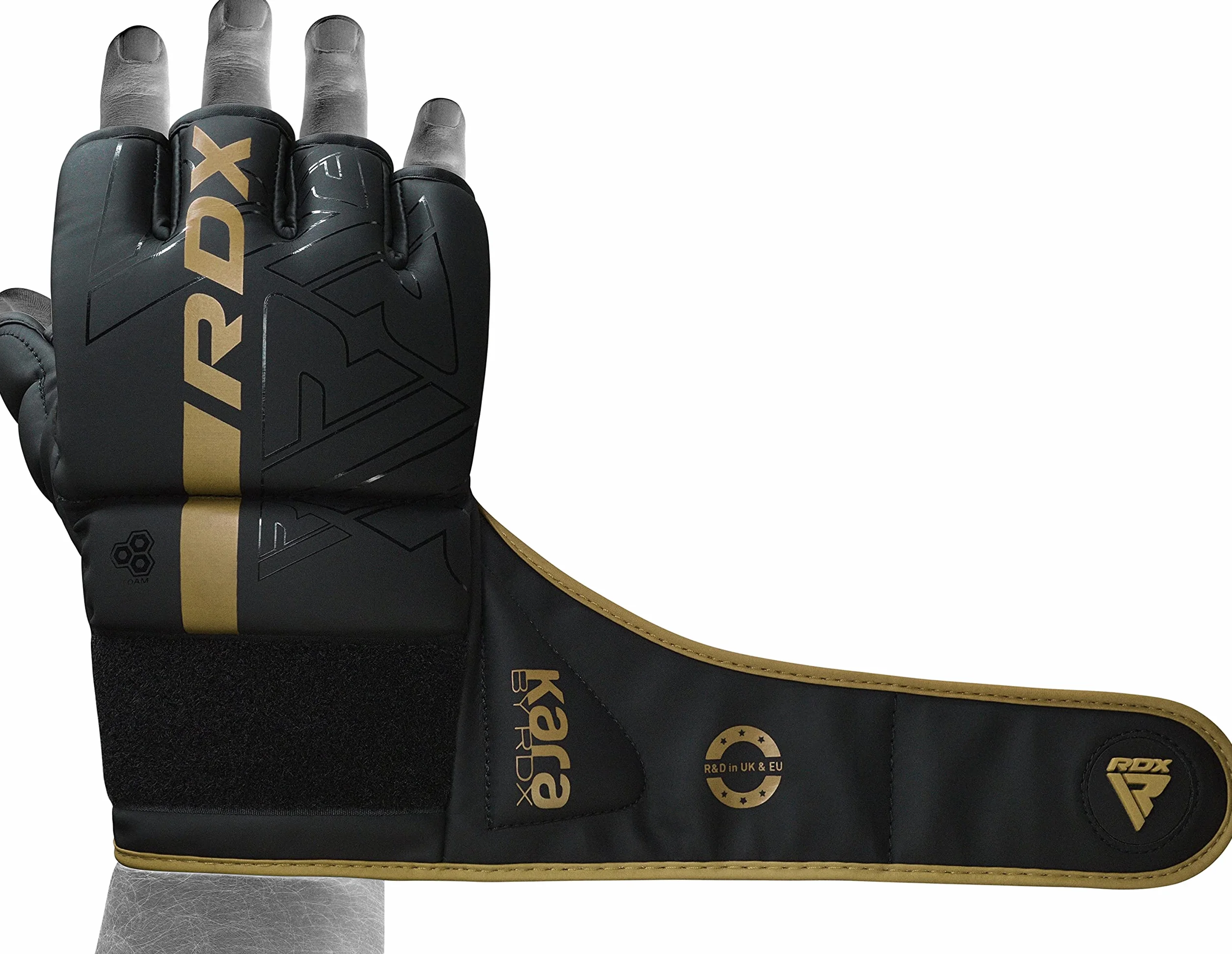 RDX Guantes MMA Cuero Maya Hide Precurvado Entrenamiento