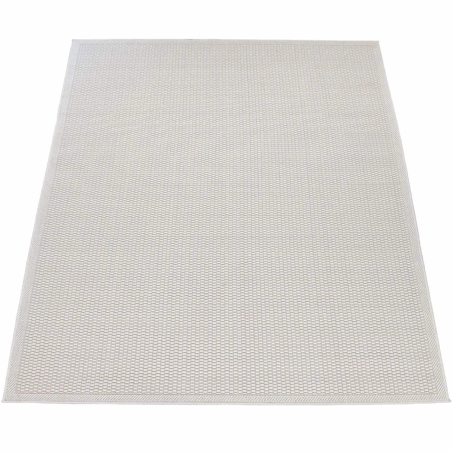 Paco Home Alfombra Exterior Terraza Balcón Cocina Lisa Moderna Crema Beige, tamaño:60x100 cm