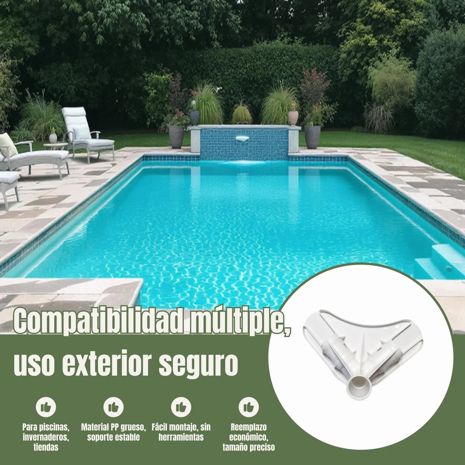 Marco de Soporte de Esquina de Reemplazo de Hardware de Junta de Esquina Accesorios para Piscinas
