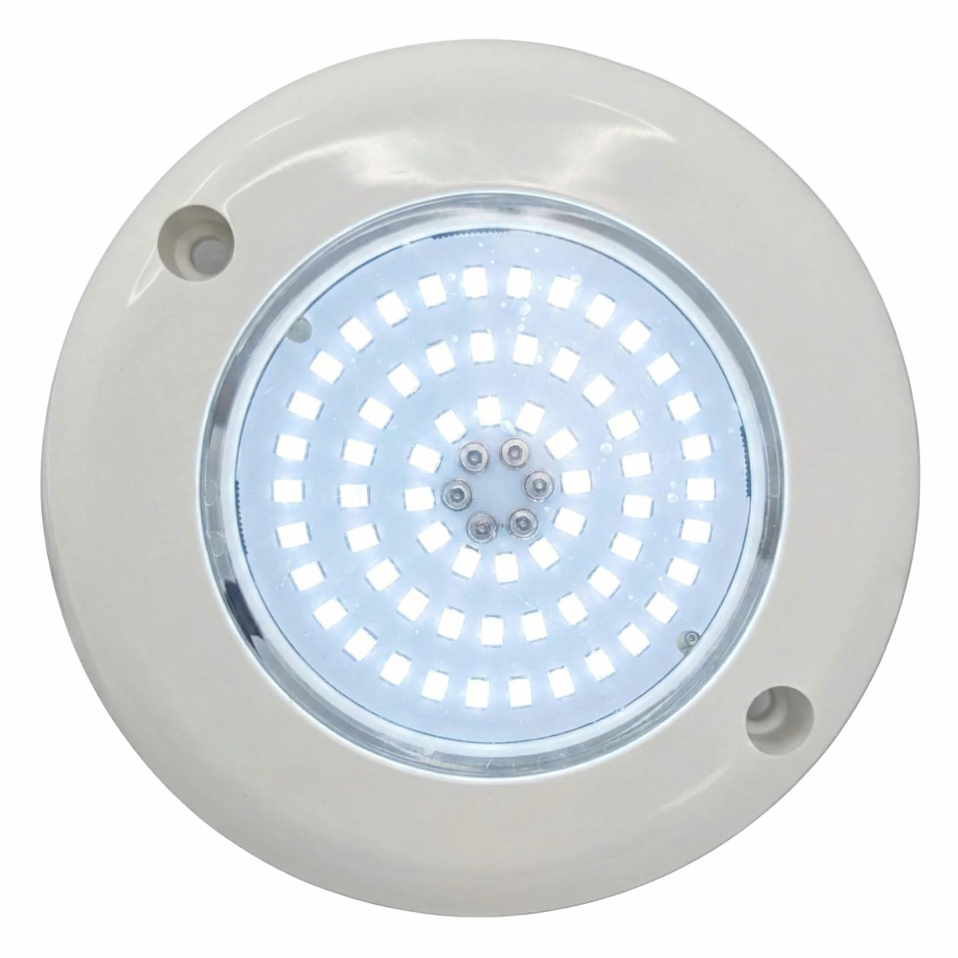 SWIMHOME Warmpool Foco LED Mini de Superficie para Piscina y Escalera, Blanco Frío 6000K, 6W, Resina Epoxy, Ø11cm