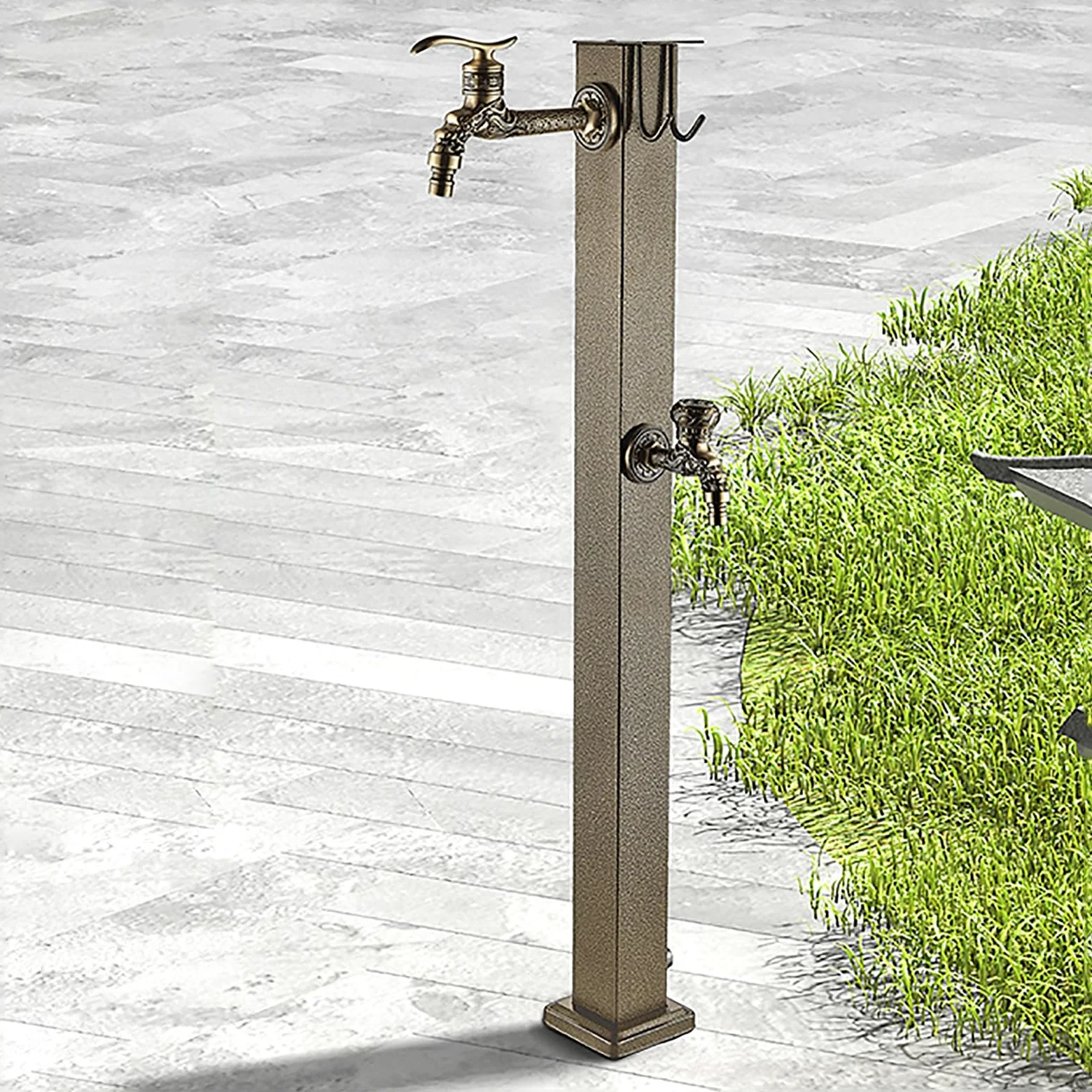 Soporte de manguera independiente, sin heladas, grifo vertical para jardín, columna de agua, espiga a prueba de congelación para un fácil riego en invierno