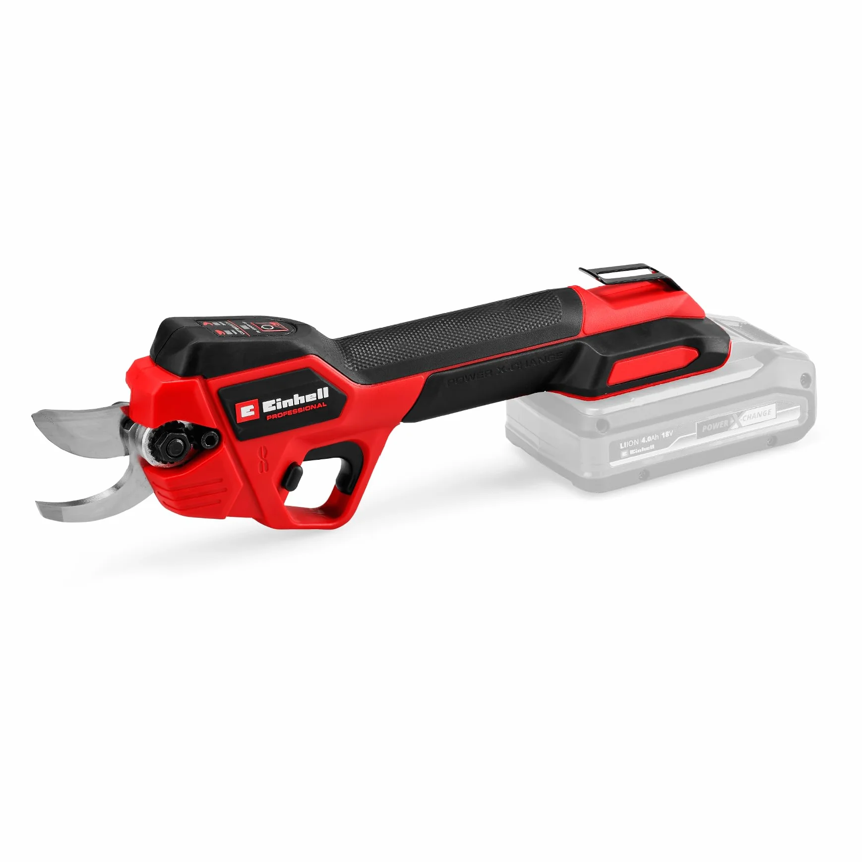 Tijeras de podar con batería GP-LS 18/28 Li BL-Solo Einhell Professional Power X-Change (18 V, capacidad de corte ajustable, ramas hasta 28 mm, cuchillas de derivación, clip de cinturón, sin batería)