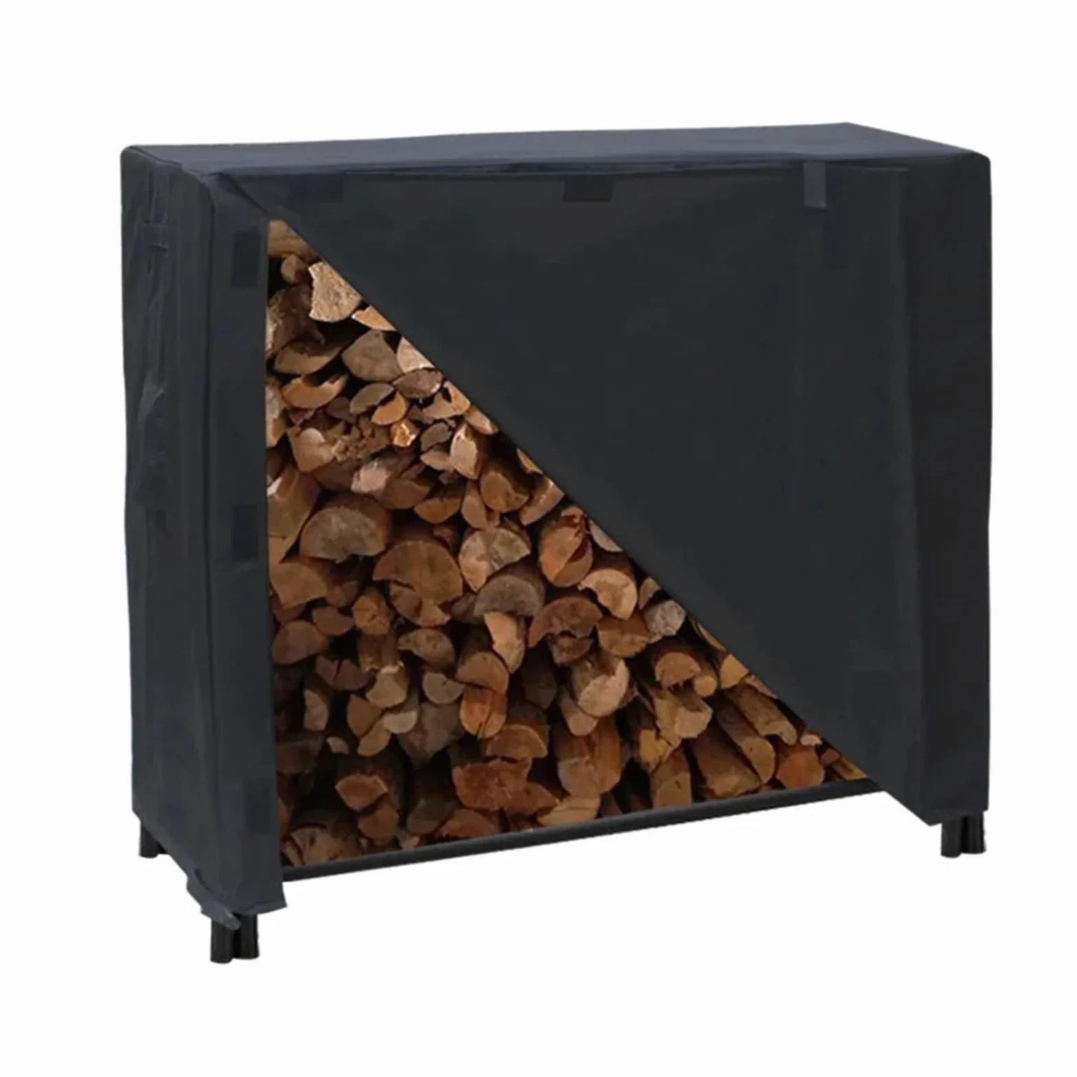 Funda para Estantería De Leña Funda for leña, Tela Oxford, Funda for leña Gruesa, Chimenea for Exterior, Rejilla for leña, Funda Impermeable Cubierta para Estante De Leña(244X61X104cm)