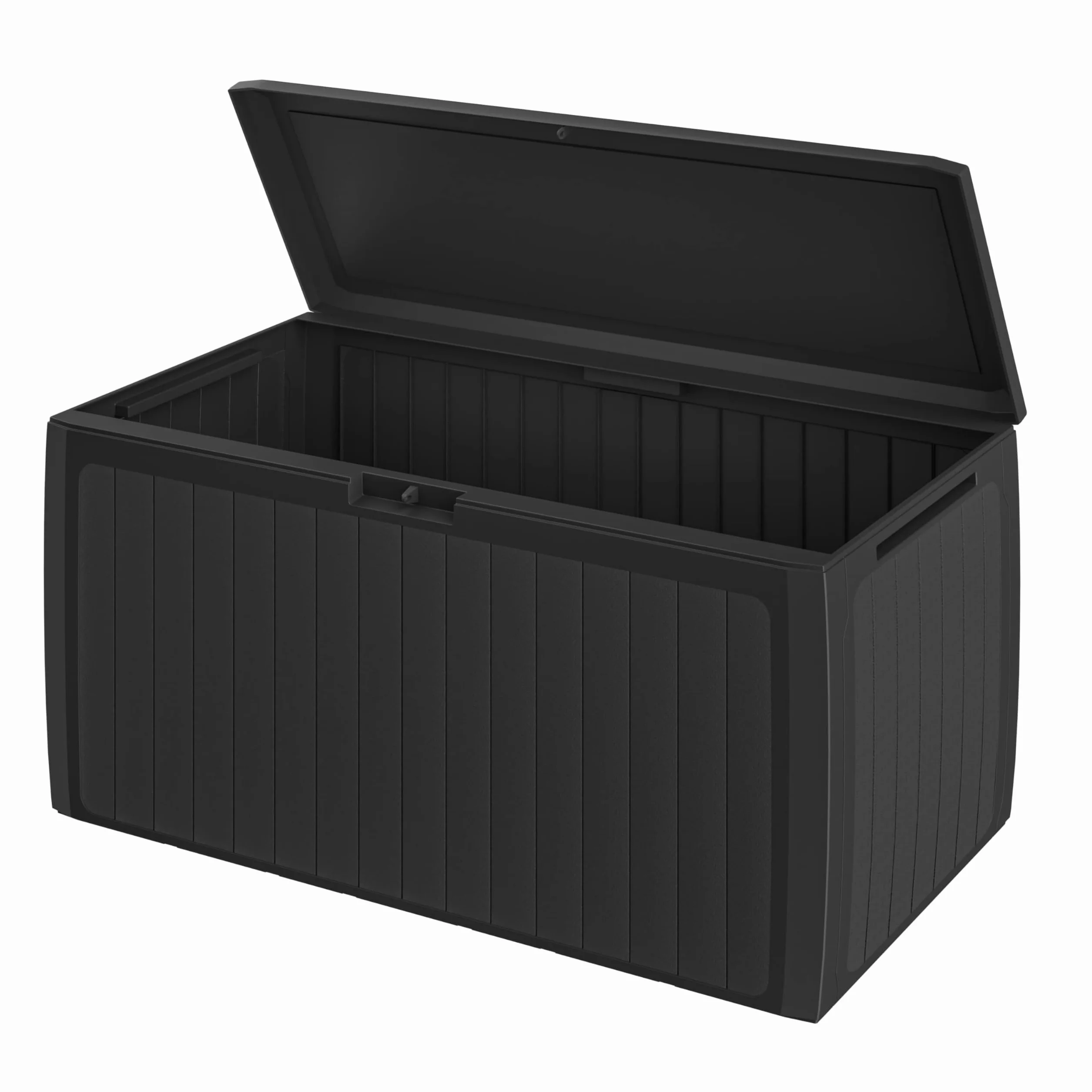 CASARIA® Arcón Jardín Exterior Baúl Almacenaje 290L con 6 Ruedas Asas Resistente Intemperie Rayos UV Caja Cojines 117x47x60cm Antracita