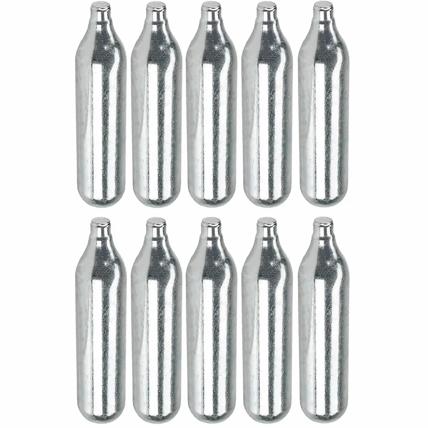 BORNER Bombonas de CO2 Alto Rendimiento 12 gr para Airsoft Pistolas Balines Perdigones 100 uds
