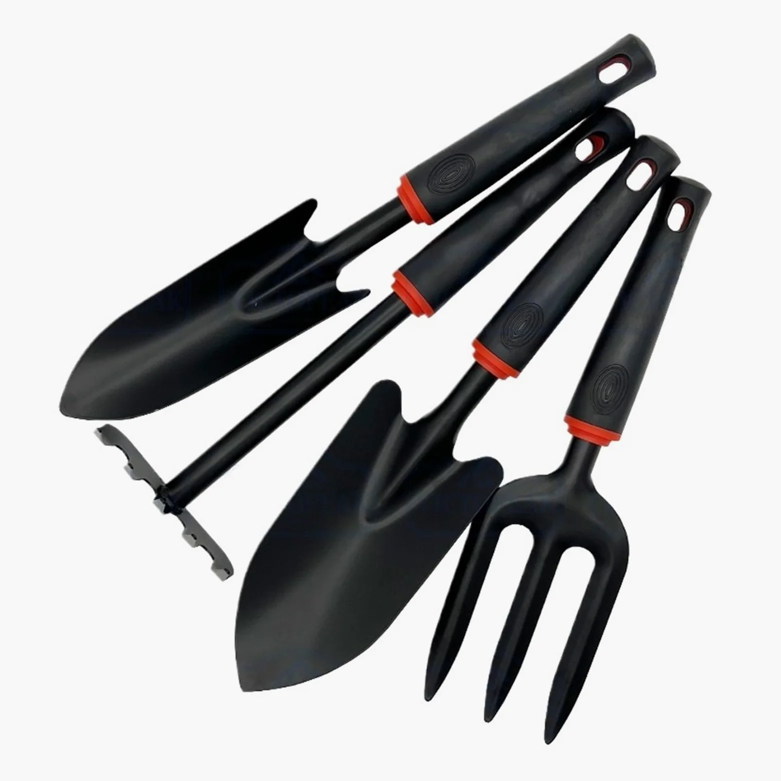 Herramientas manuales de jardinería, combinación de Pala, rastrillo, Tenedor y azada for Cultivo de Plantas domésticas | Nine tooth rake
