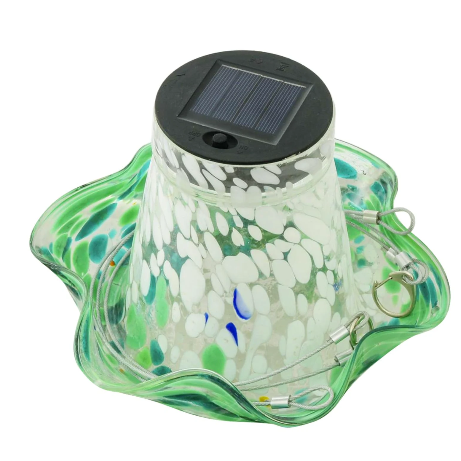 Bebederos para Colibríes Exteriores Solar De Vidrio para Jardín | Bebedero Artístico Para Jardín, Decoraciones Solares Con Vidrieras y Regalo Para Hombres y Mujeres
