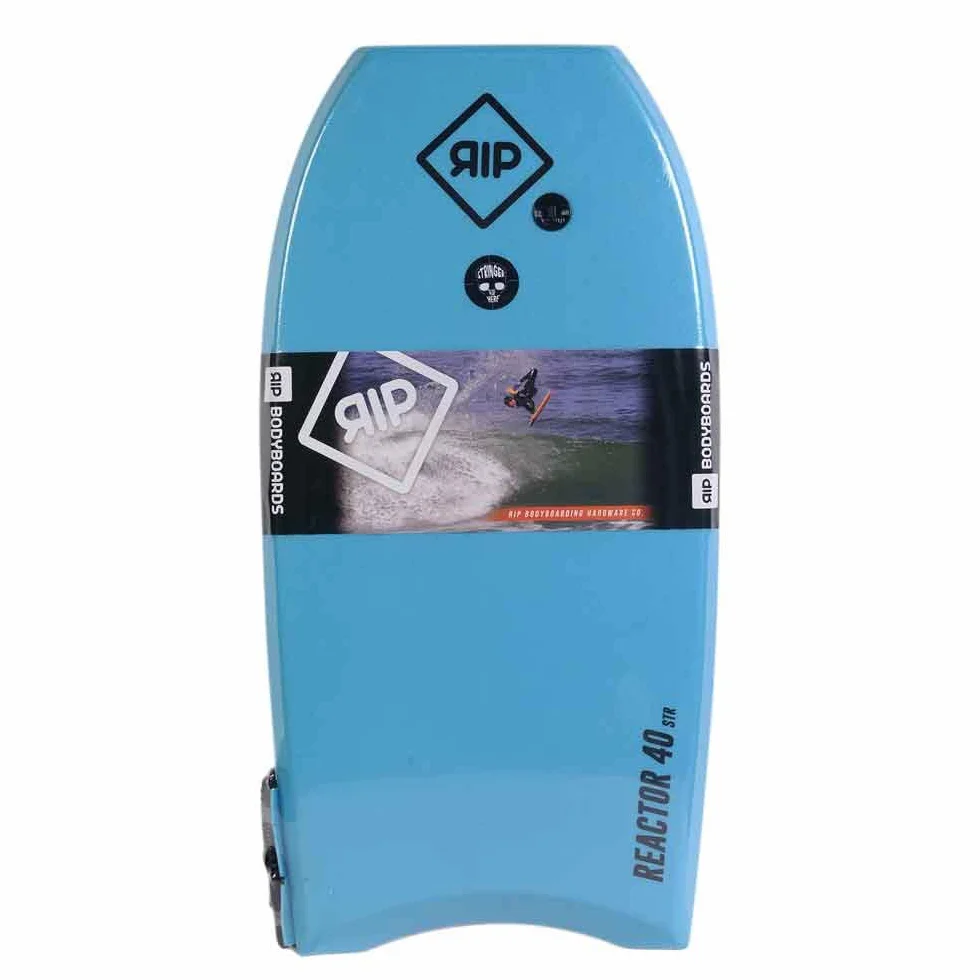 RIP Reactor EPS 40 Bodyboard CXLPE 4 mm Deck Crescent Tail Stringer de fibra 50/50 Simple Rail