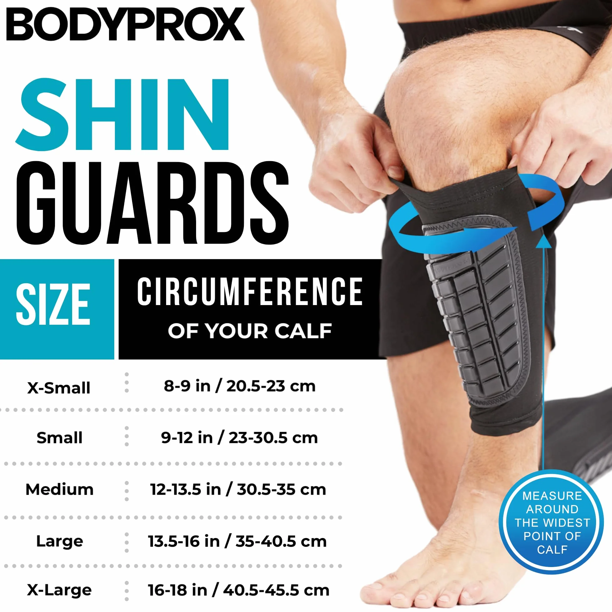 Bodyprox Protector Tibias de Fútbol para Hombres, Mujeres y Jóvenes