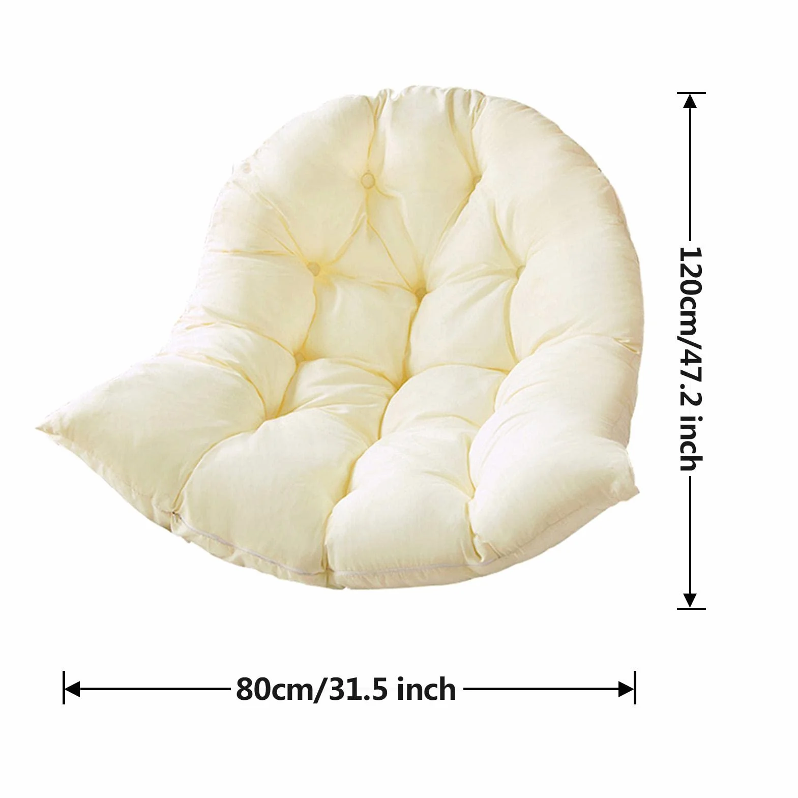 Cojín de Silla de Cesta Colgante Grueso, Lavable, Repuesto de cojín para Silla de Huevo, cojín de Silla de Huevo Colgante, , Grueso, cómodo cojín para Asiento para Interior y Exterior,