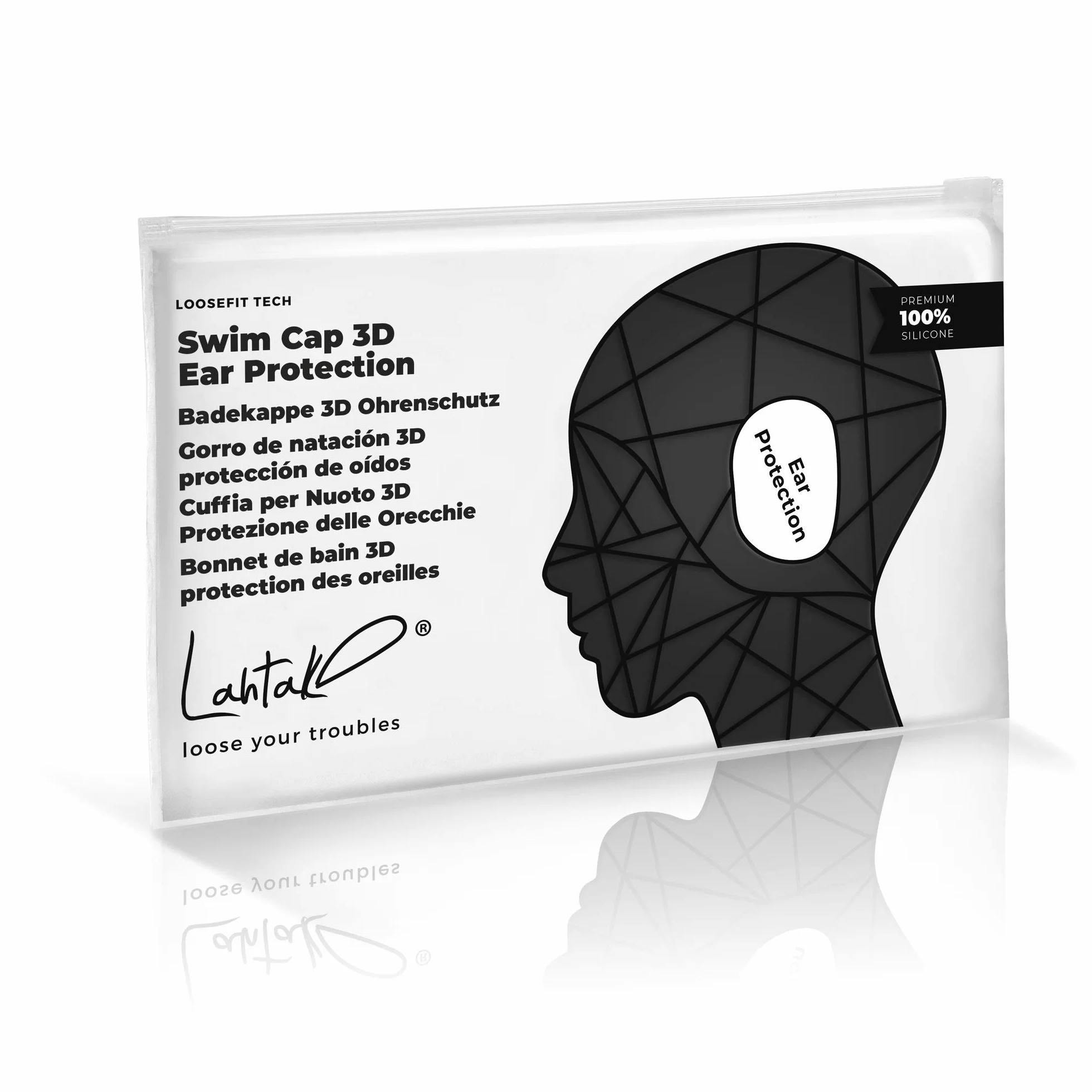 Gorro de Natación 3D de Silicona Impermeable para Mujer, Hombre, Niños y Adultos