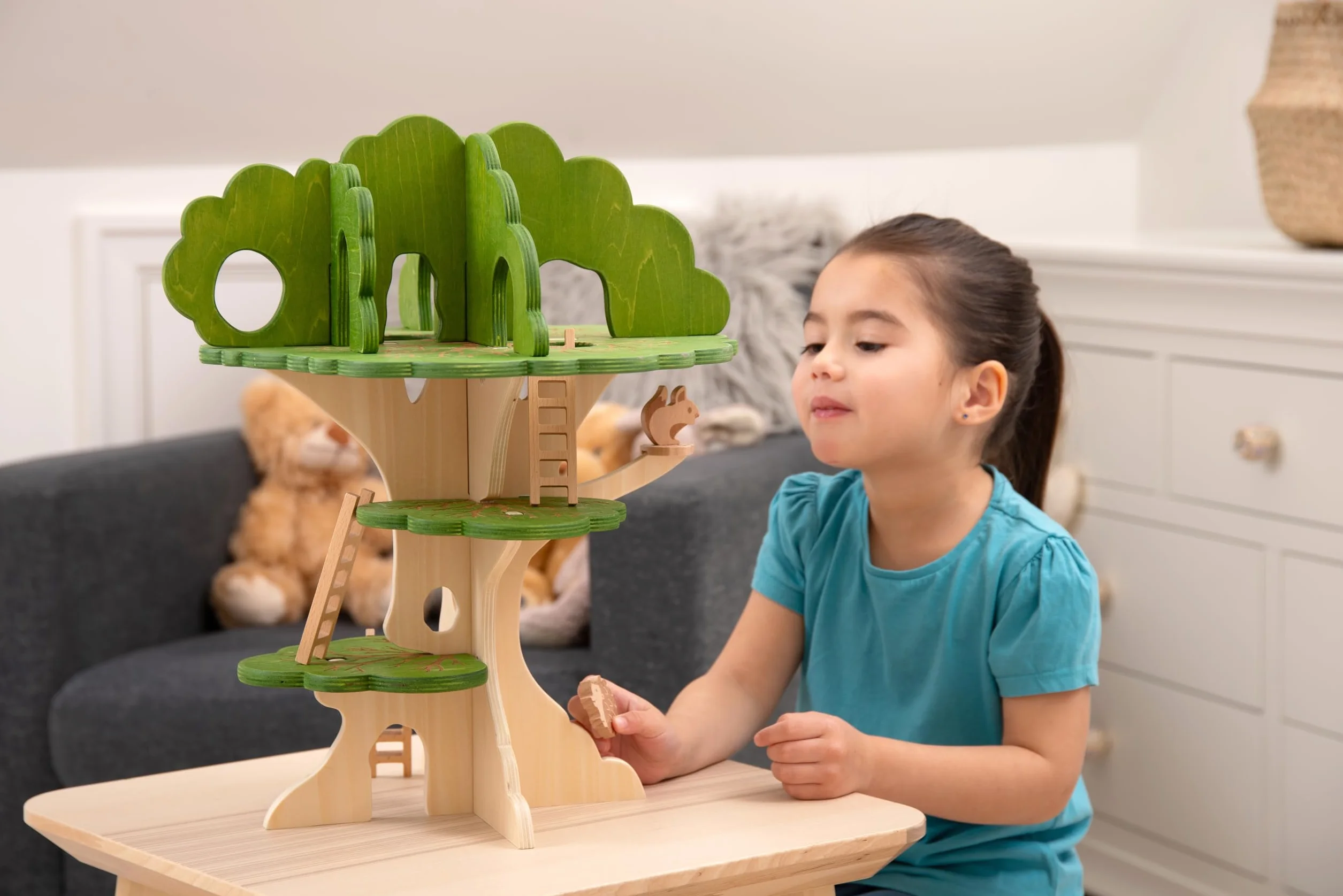 Tickit 74059 Woodland Trail Tree House – Wooden Treehouse – Playhouse – Small World Play