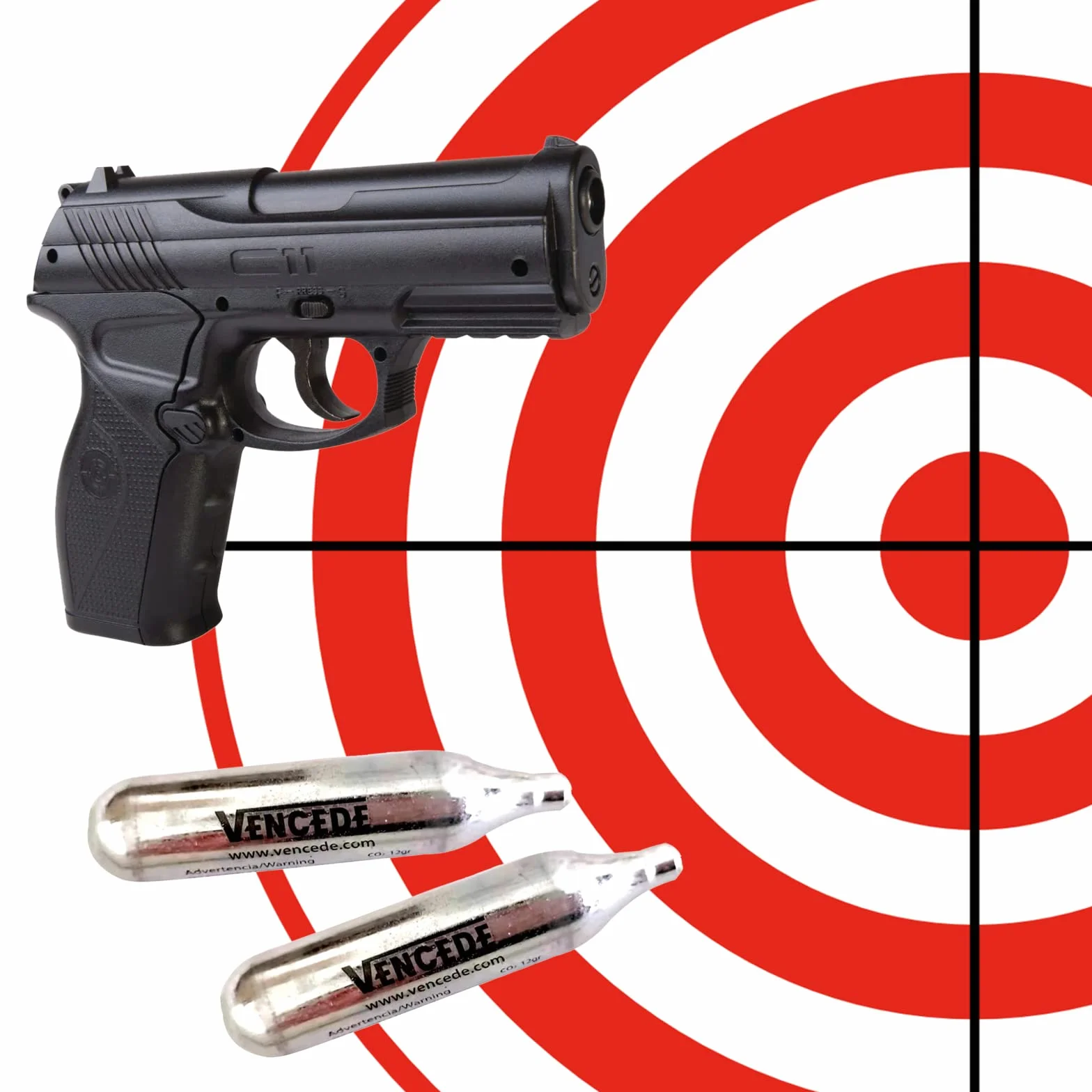 Bombonas CO2 12g Sin Rosca para Airsoft Pistolas Carabinas Aire Comprimido Cartuchos Gas CO2 Estándar