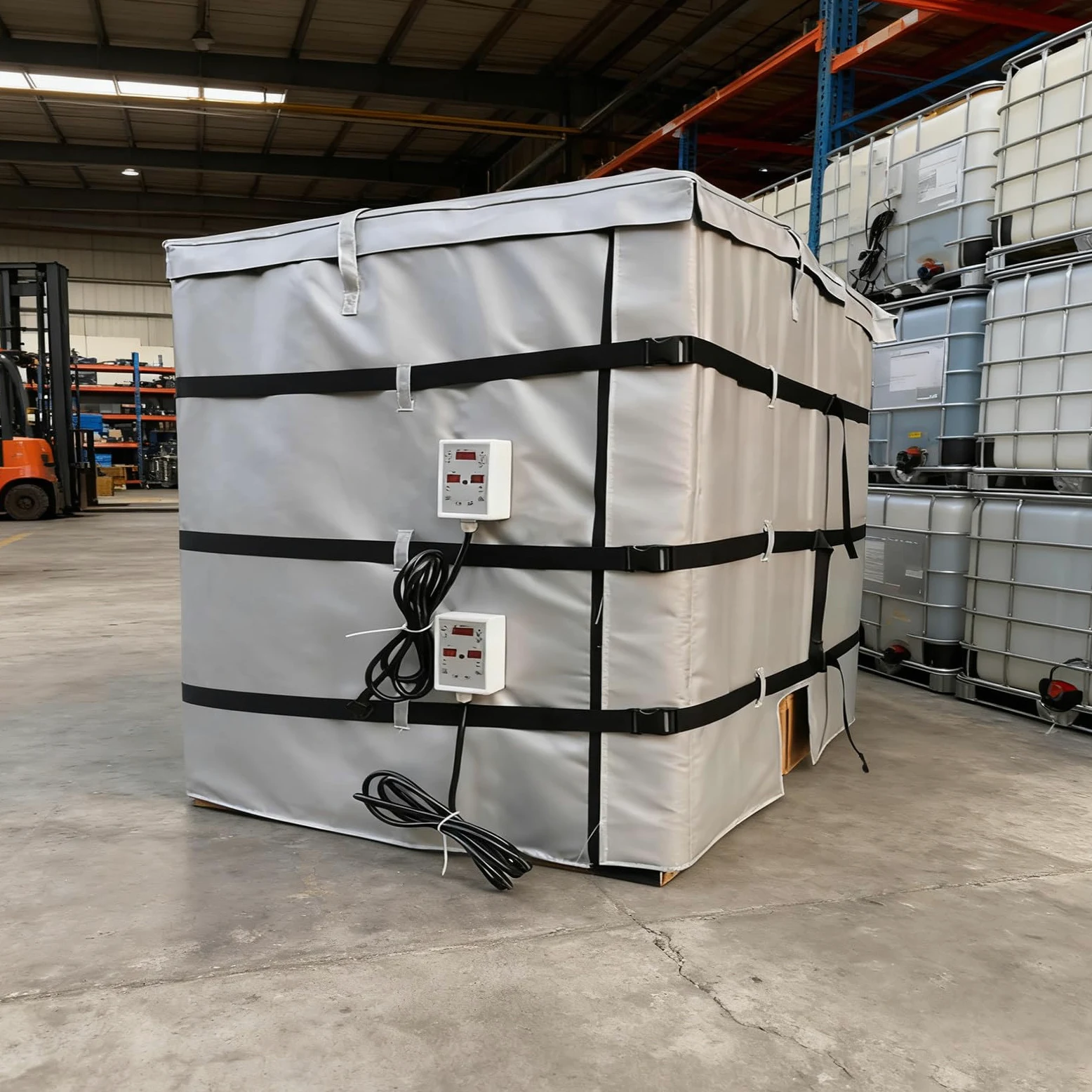 Manta Calefactora IBC 200L 1000L Control Temperatura Anticongelante Aislamiento 10mm