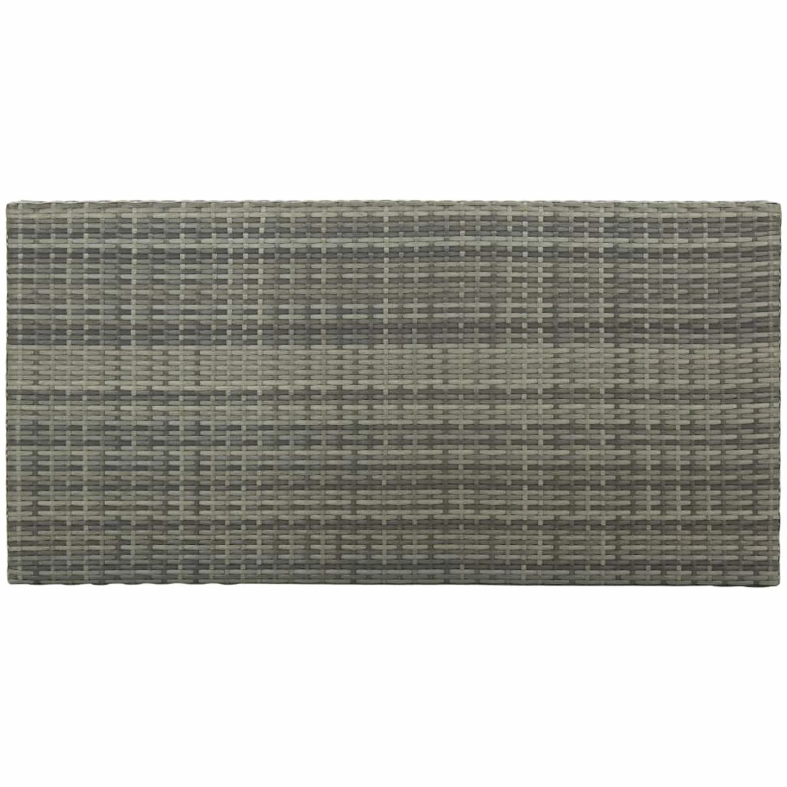 Festnight Juego de Bar de Mimbre para Exteriores de 5 Piezas, Mesas Altas y 4 Taburetes con Cojines, Muebles de Bar Jardín Exterior, Mesa con Tapa Lisa y Estante de Almacenamiento Gris#3