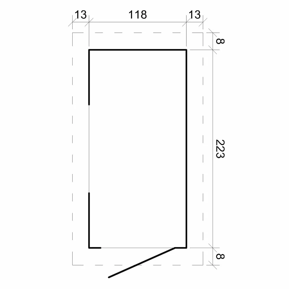 Casa de Almacenamiento jardín 144x239x198 cm/2.63m2 - Cobertizo de Madera pequeño - Techo, Ventana- TIMBELA M306A+M306G - con Suelo TRATADO