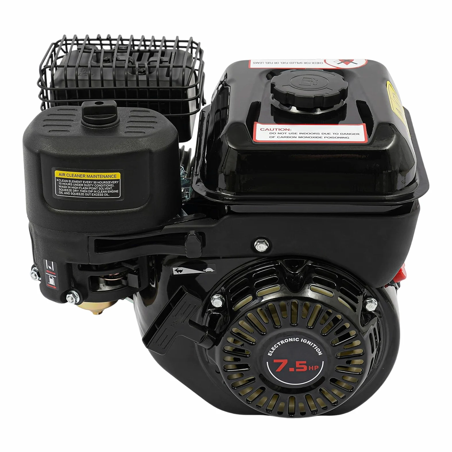 Motor de gasolina de 7,5 CV de 4 tiempos, motor de estacionamiento, motor de karts, motor de accionamiento con cigüeñal de 19 mm de diámetro, motor industrial para bomba de agua, generador