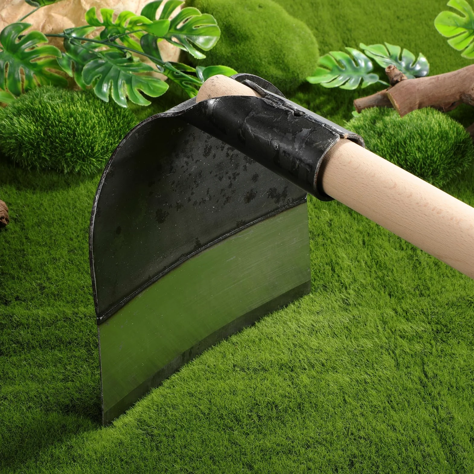 Pequeña Azada de Jardín de Acero Inoxidable Multiusos | Deshierbar y Jardinería, No se Deforma, Herramienta Resistente para Cultivar Hortalizas